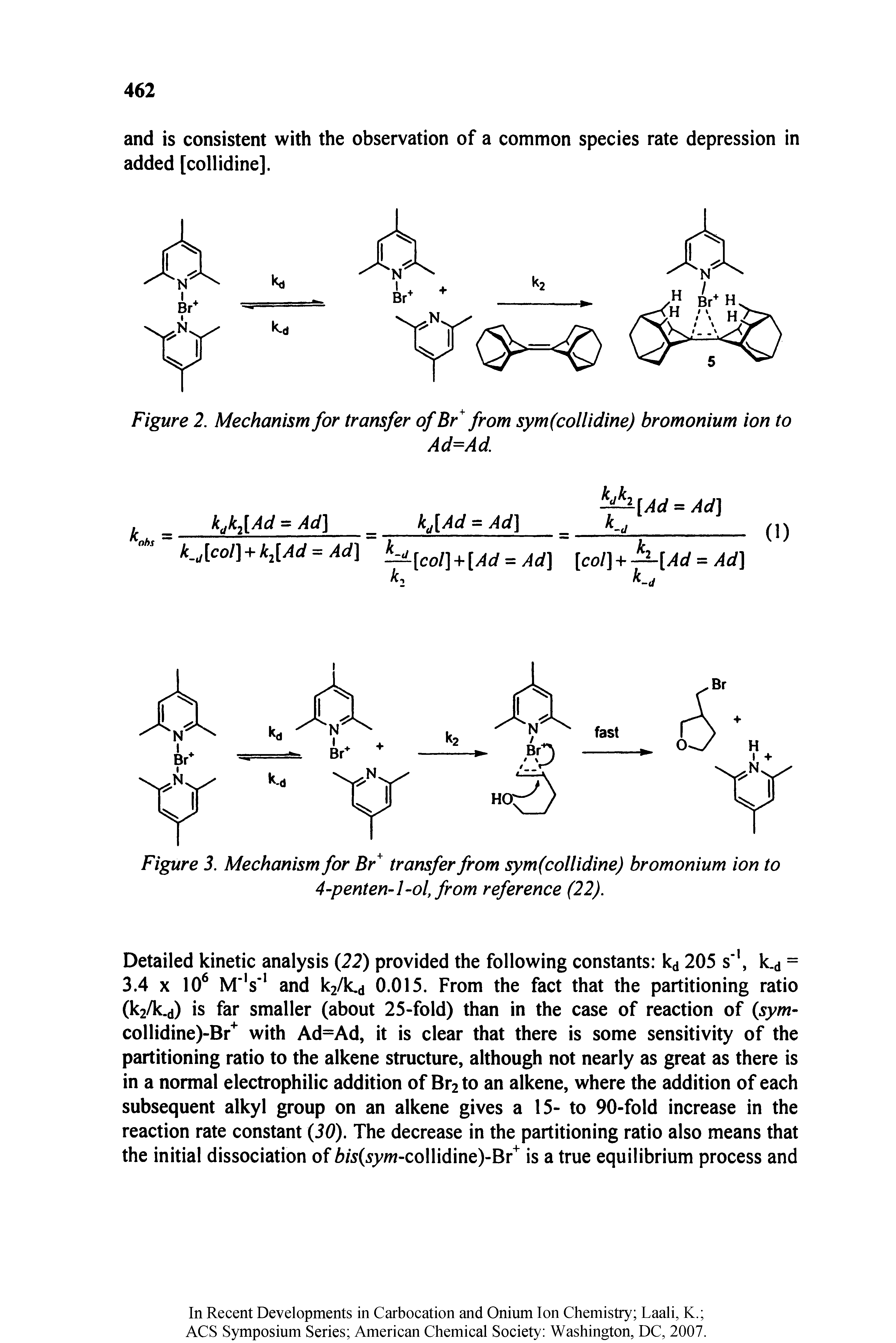Figure 2. Mechanism for transfer of Br from sym(collidine) bromonium ion to...