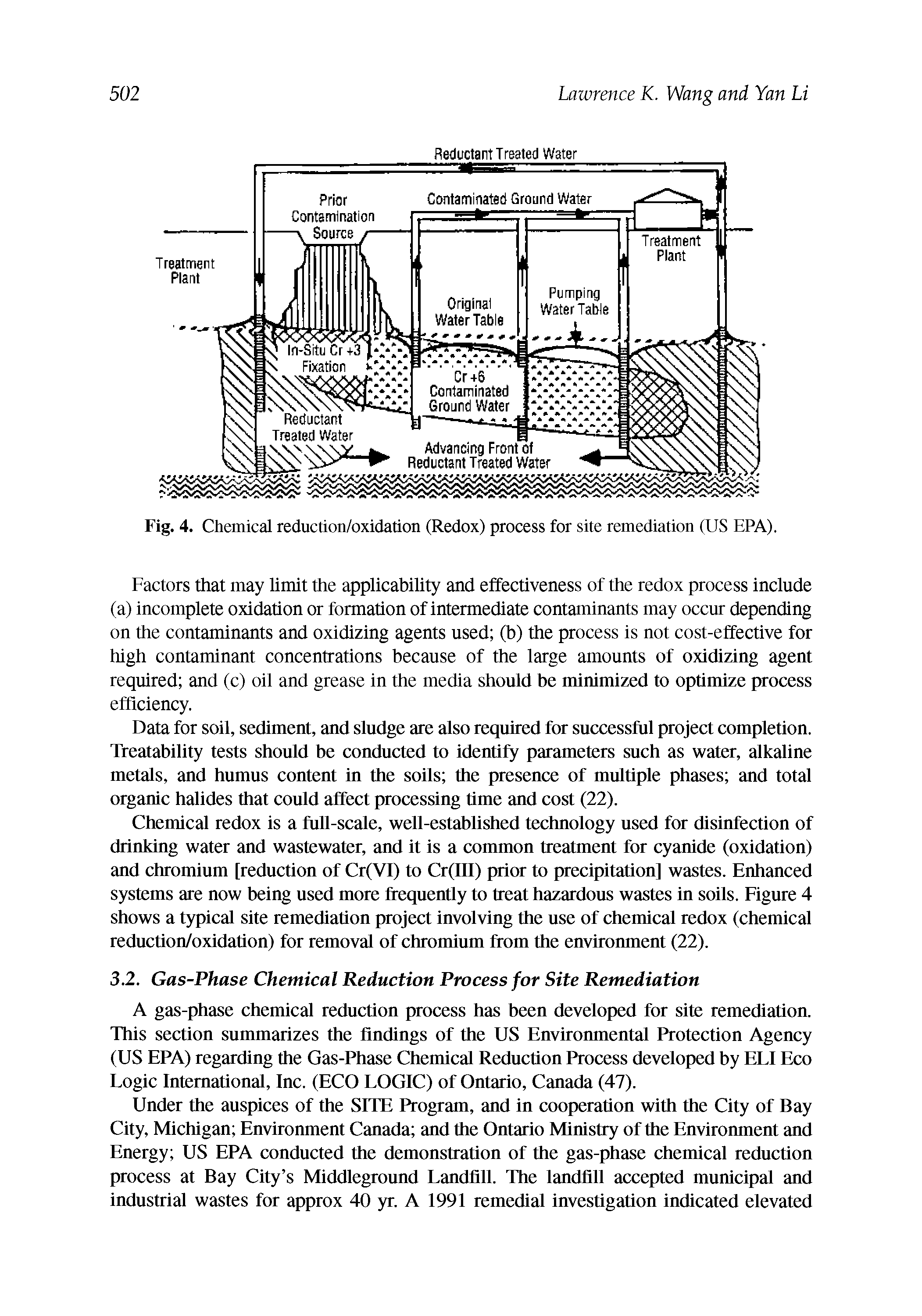 Fig. 4. Chemical reduction/oxidation (Redox) process for site remediation (US EPA).