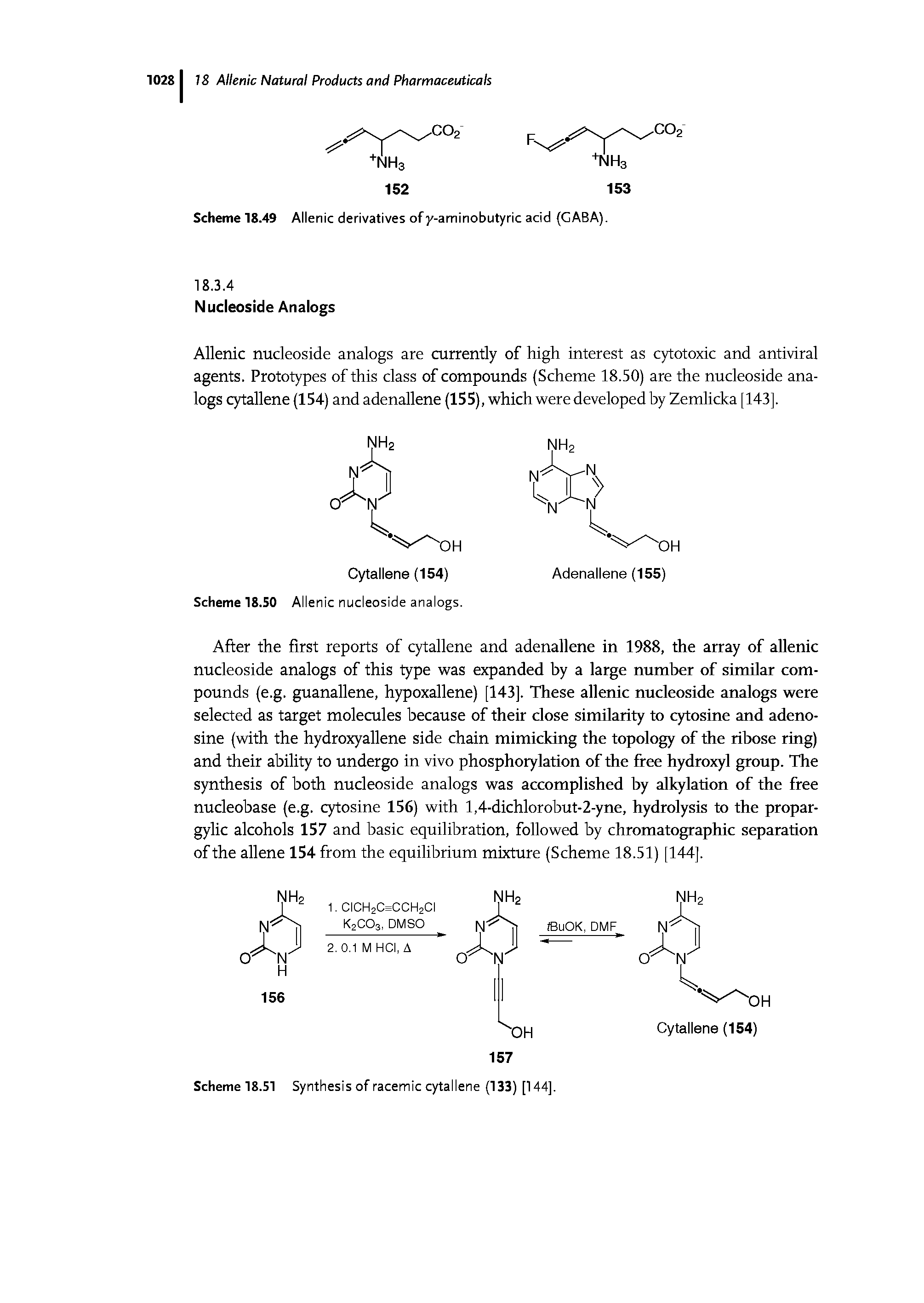 Scheme 18.49 Allenic derivatives ofy-aminobutyric acid (GABA).