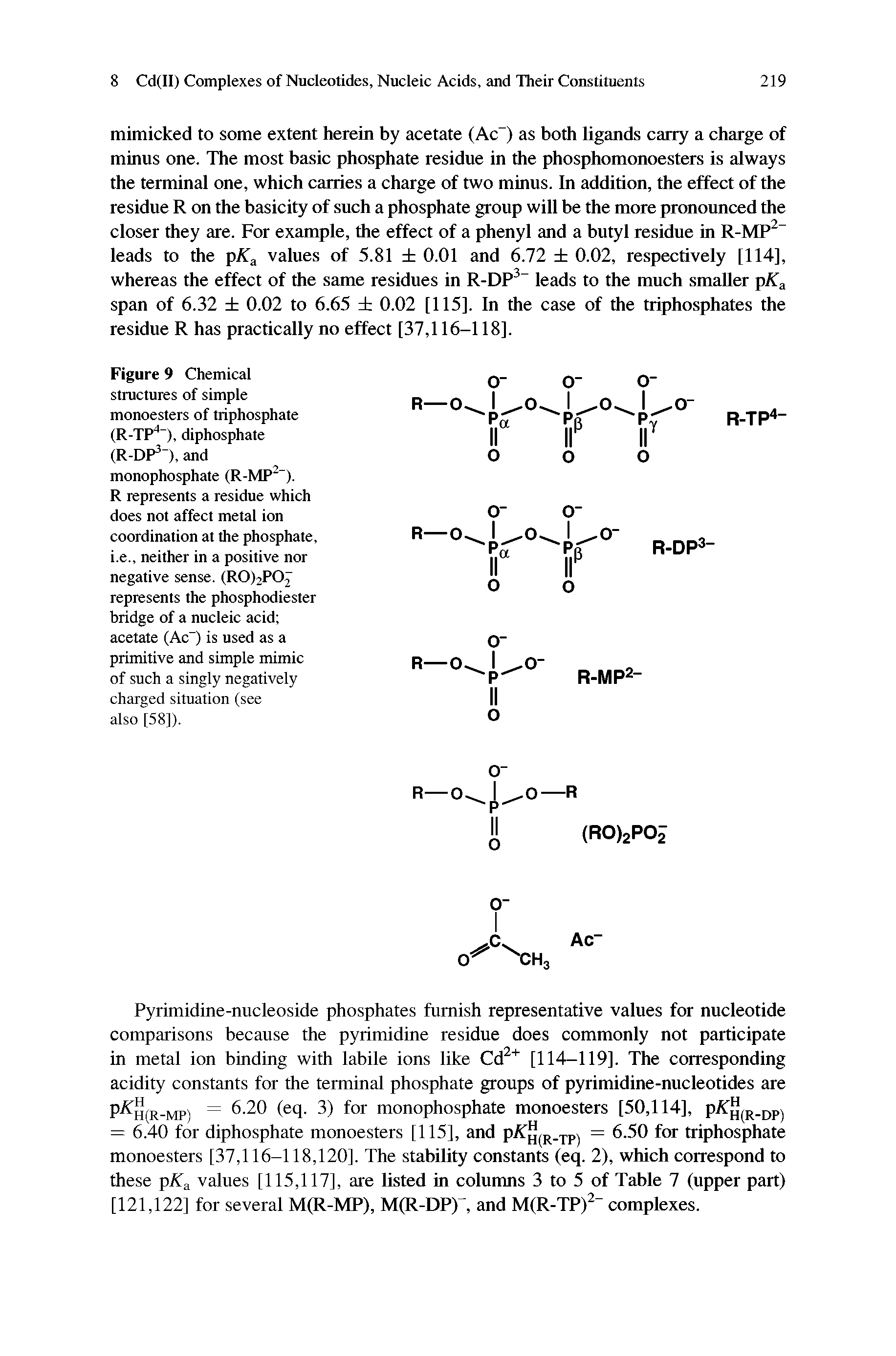 Figure 9 Chemical structures of simple monoesters of triphosphate (R-TP ), diphosphate (R-DP ), and monophosphate (R-MP ).