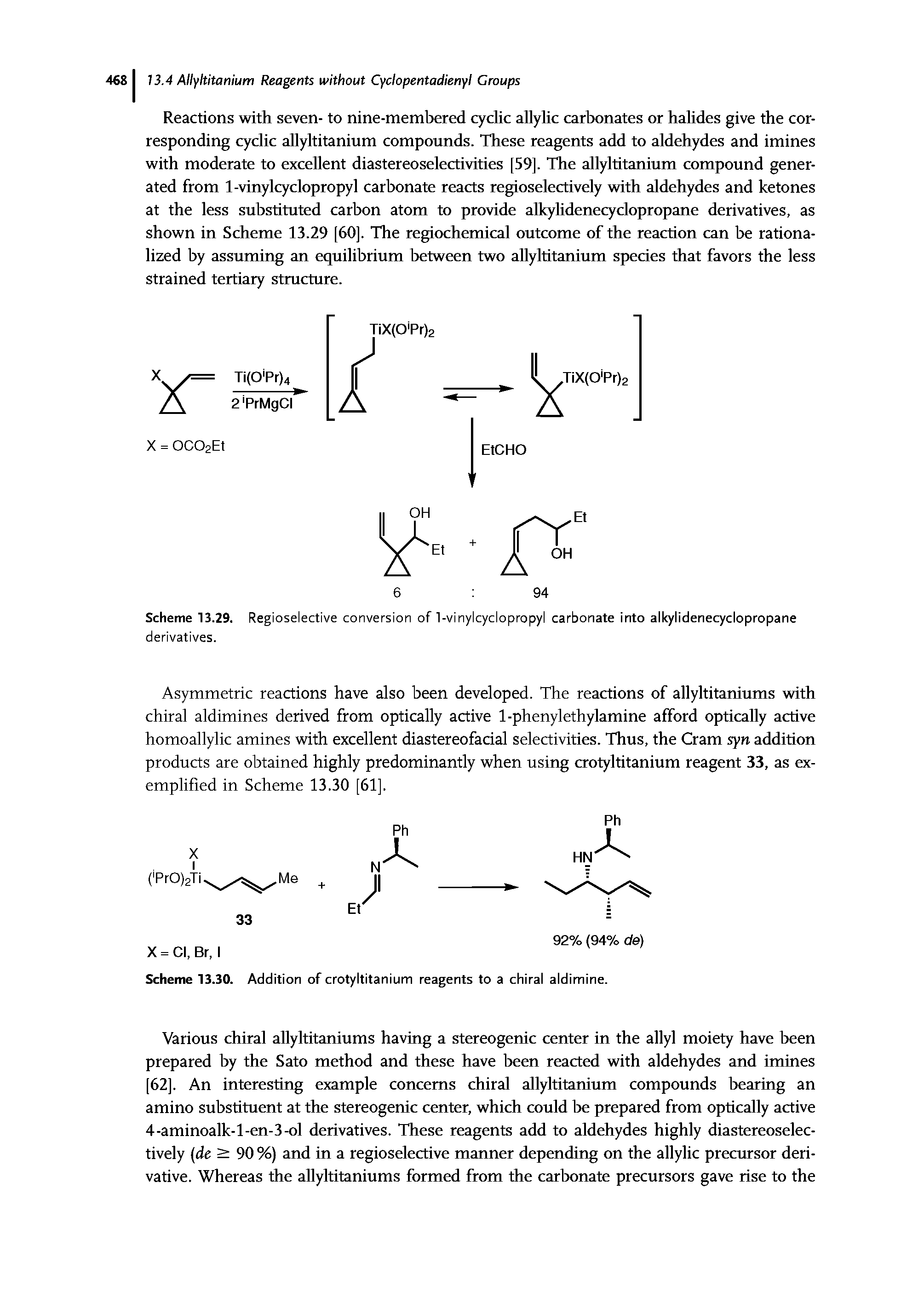 Scheme 13.29. Regioselective conversion of 1-vinylcyclopropyl carbonate into alkylidenecydopropane derivatives.