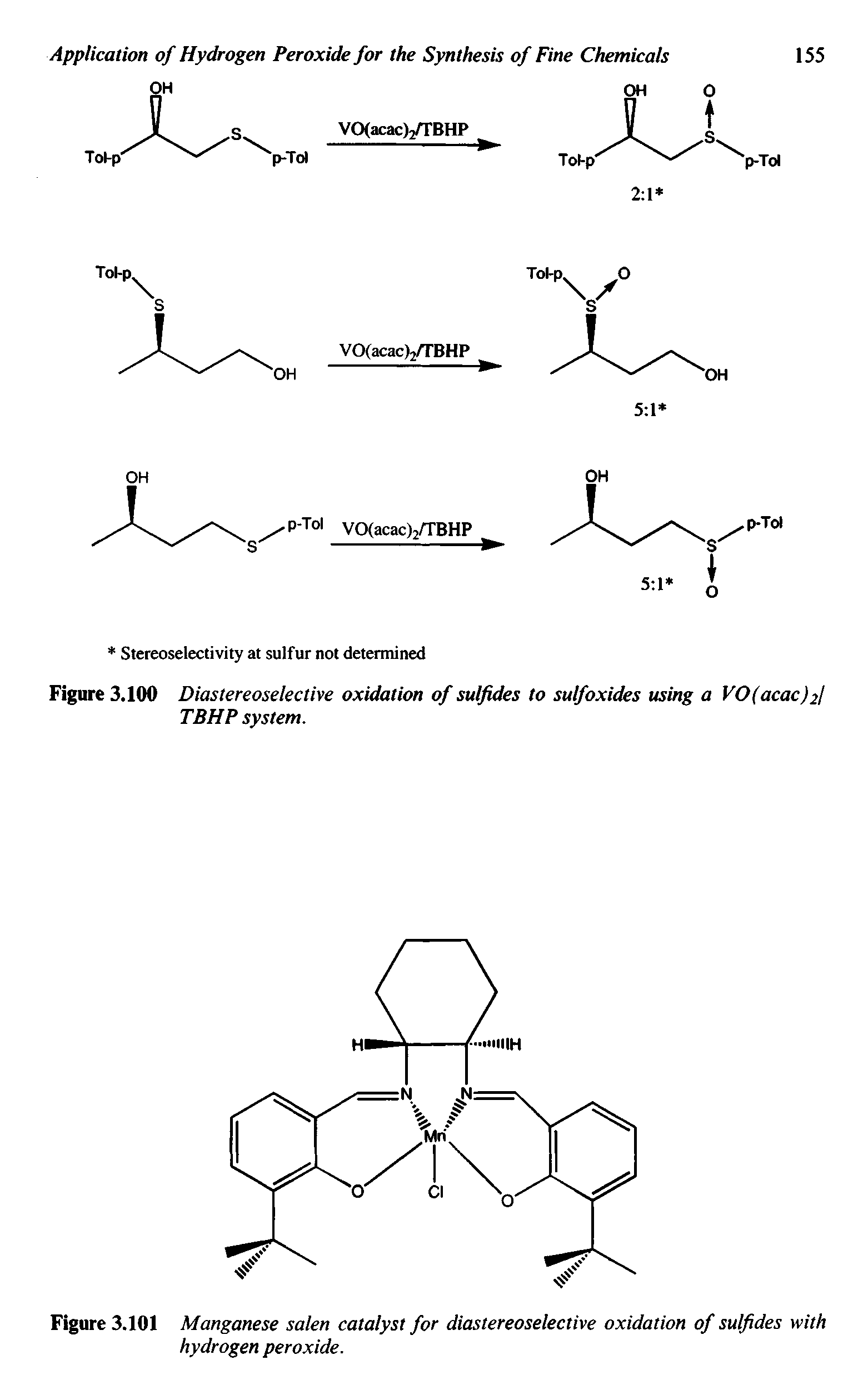 Figure 3.101 Manganese salen catalyst for diastereoselective oxidation of sulfides with hydrogen peroxide.