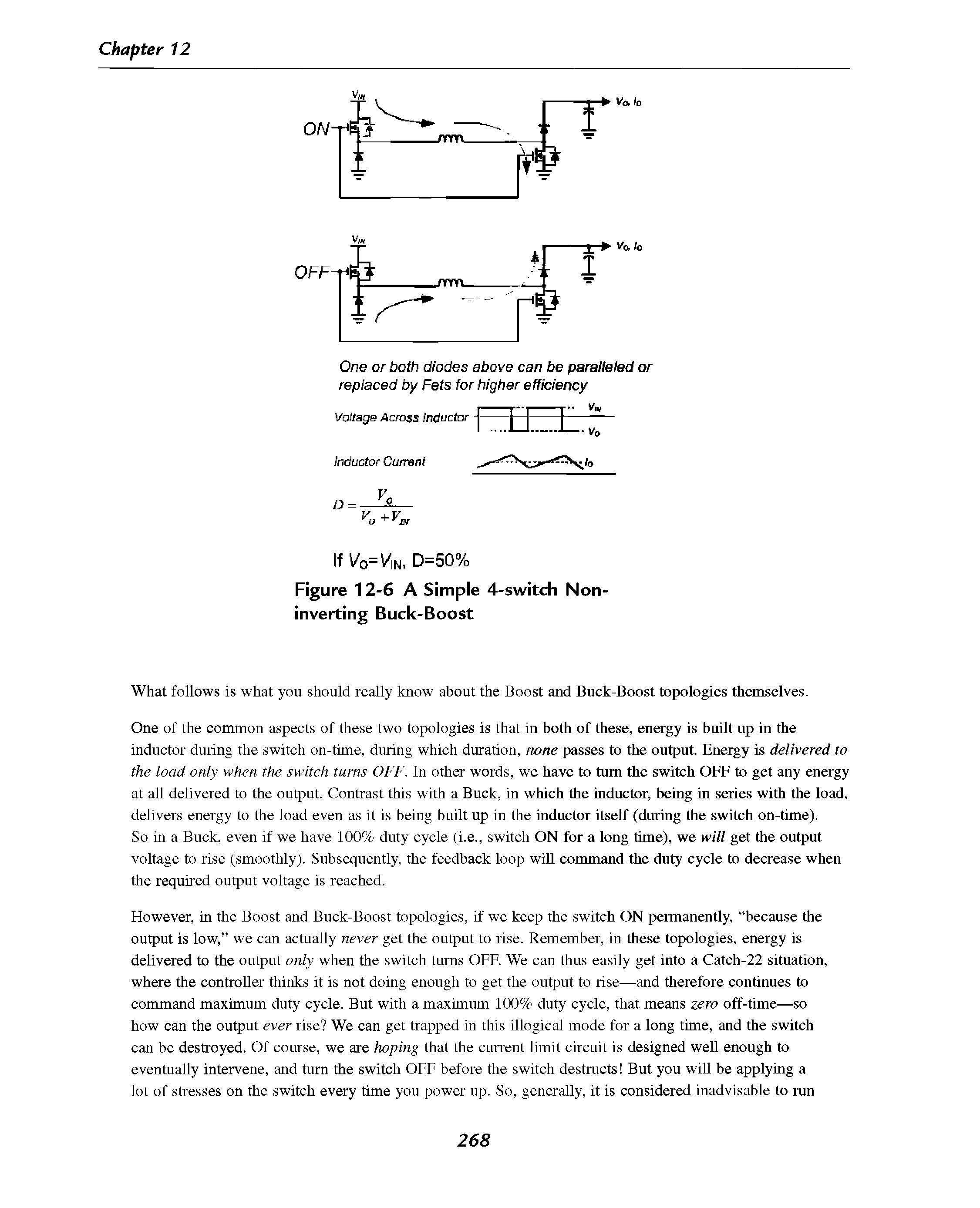 Figure 12-6 A Simple 4-switch Noninverting Buck-Boost...