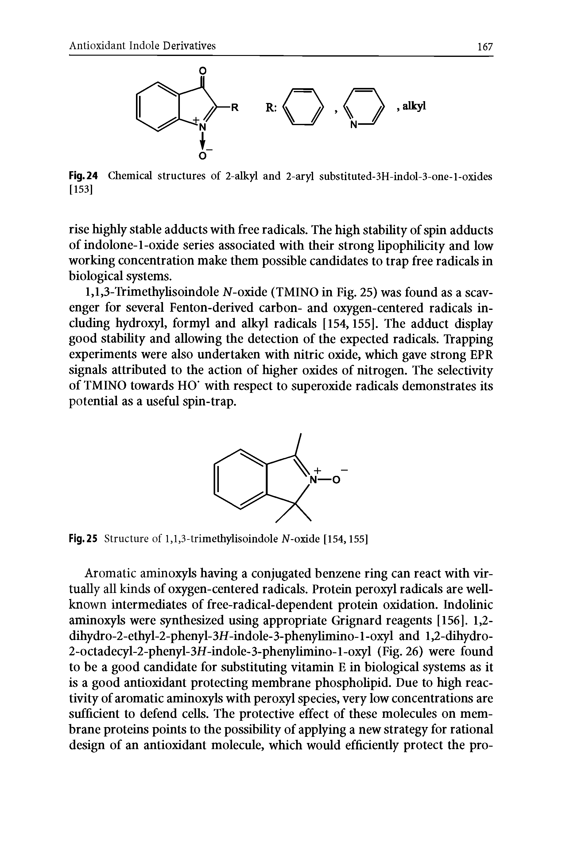 Fig.24 Chemical structures of 2-alkyl and 2-aryl substituted-3H-indol-3-one-l-oxides [153]...