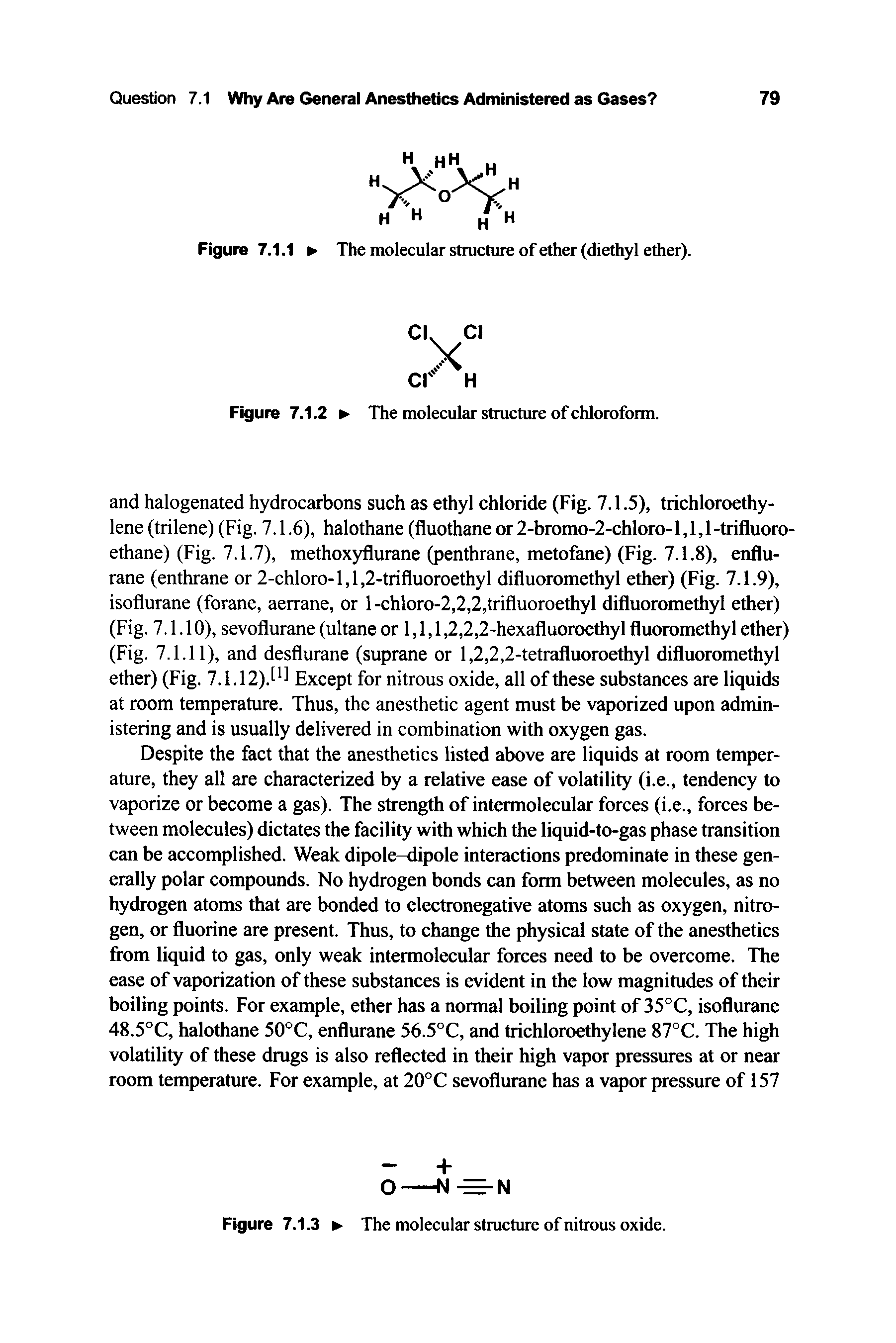 Figure 7.1.1 The molecular structure of ether (diethyl ether).