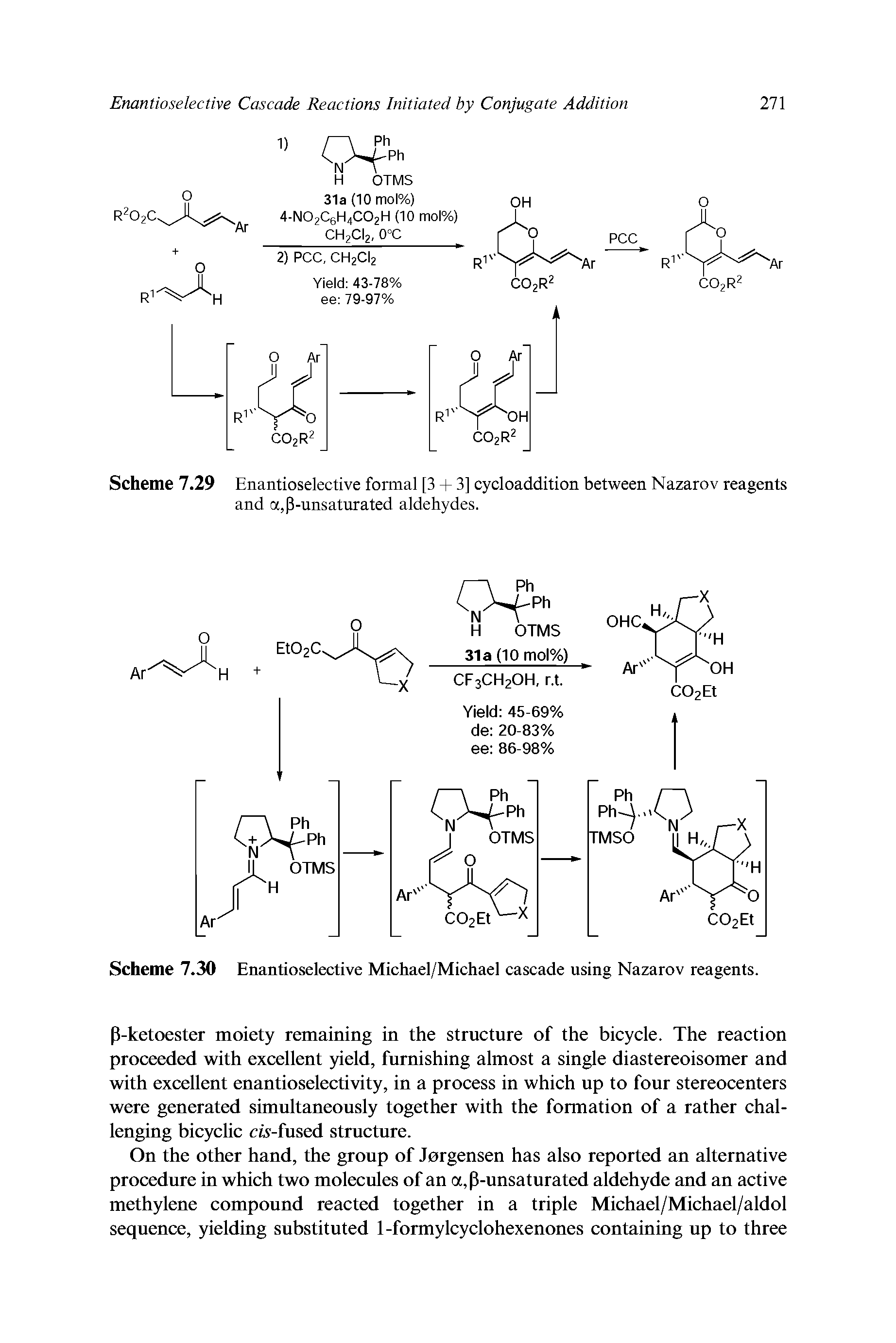 Scheme 7.30 Enantioselective Michael/Michael cascade using Nazarov reagents.