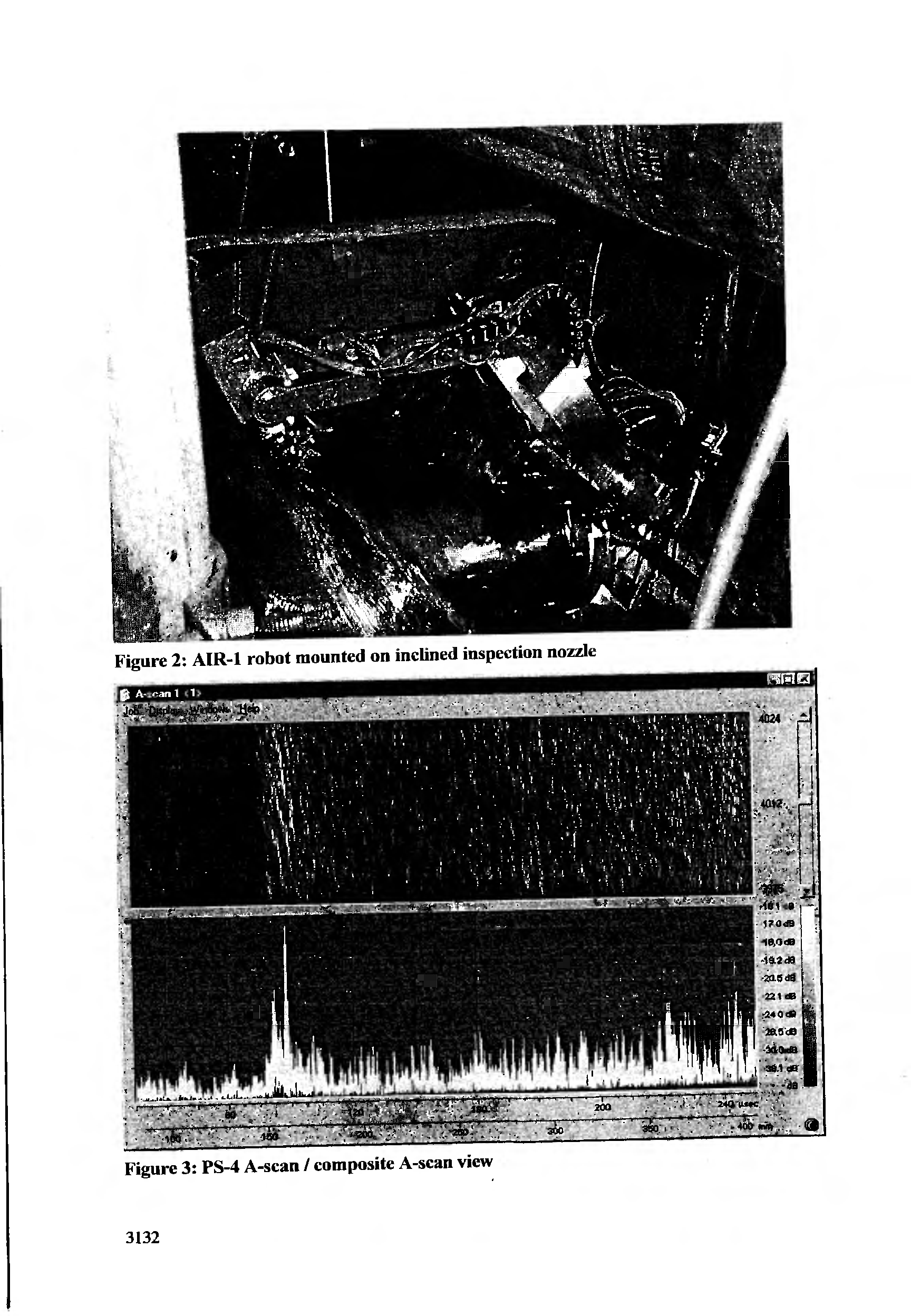 Figure 2 AIR-1 robot mounted on incbned inspection nozzle...