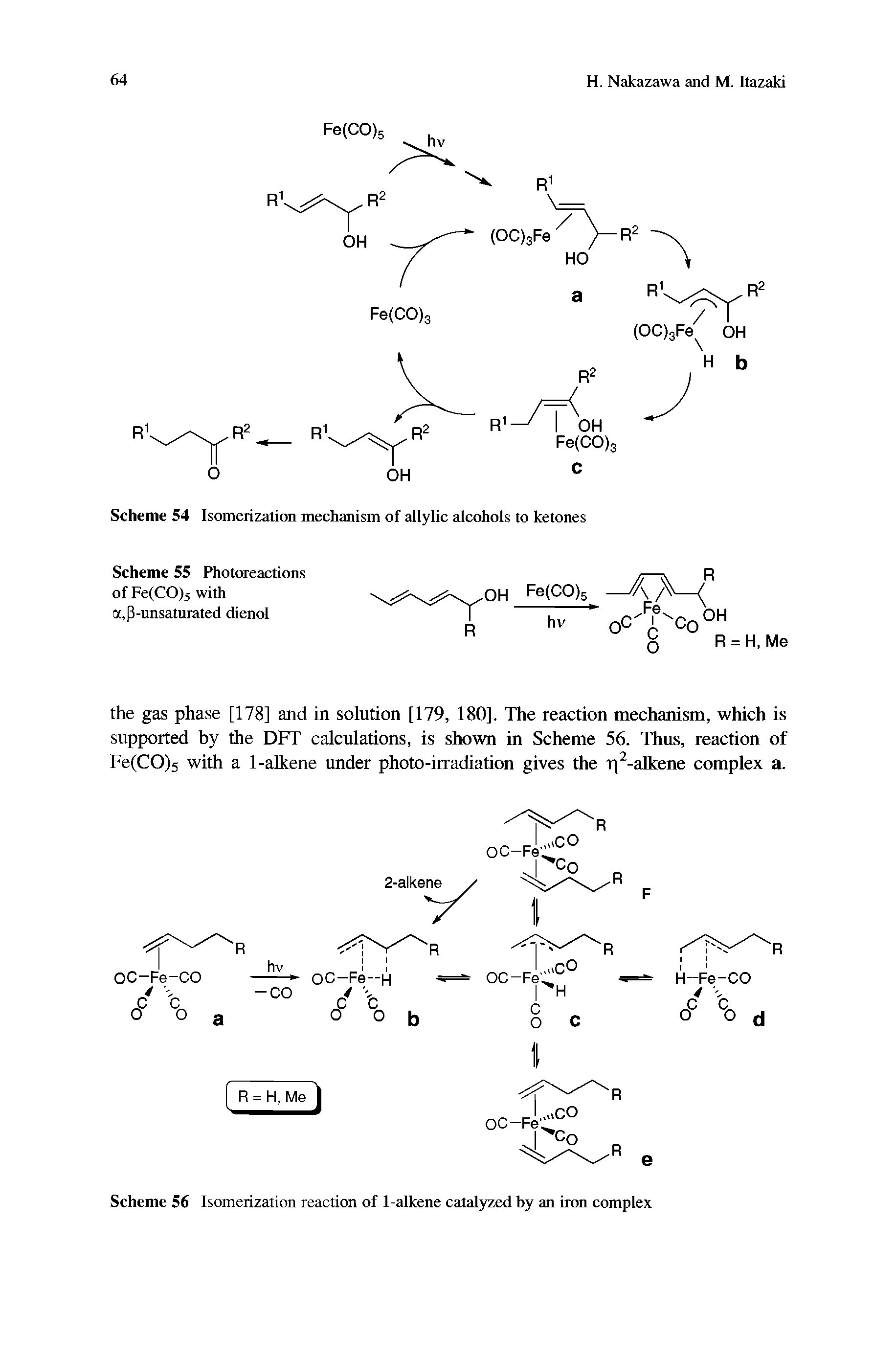 Scheme 56 Isomerization reaction of 1-alkene catalyzed by an iron complex...