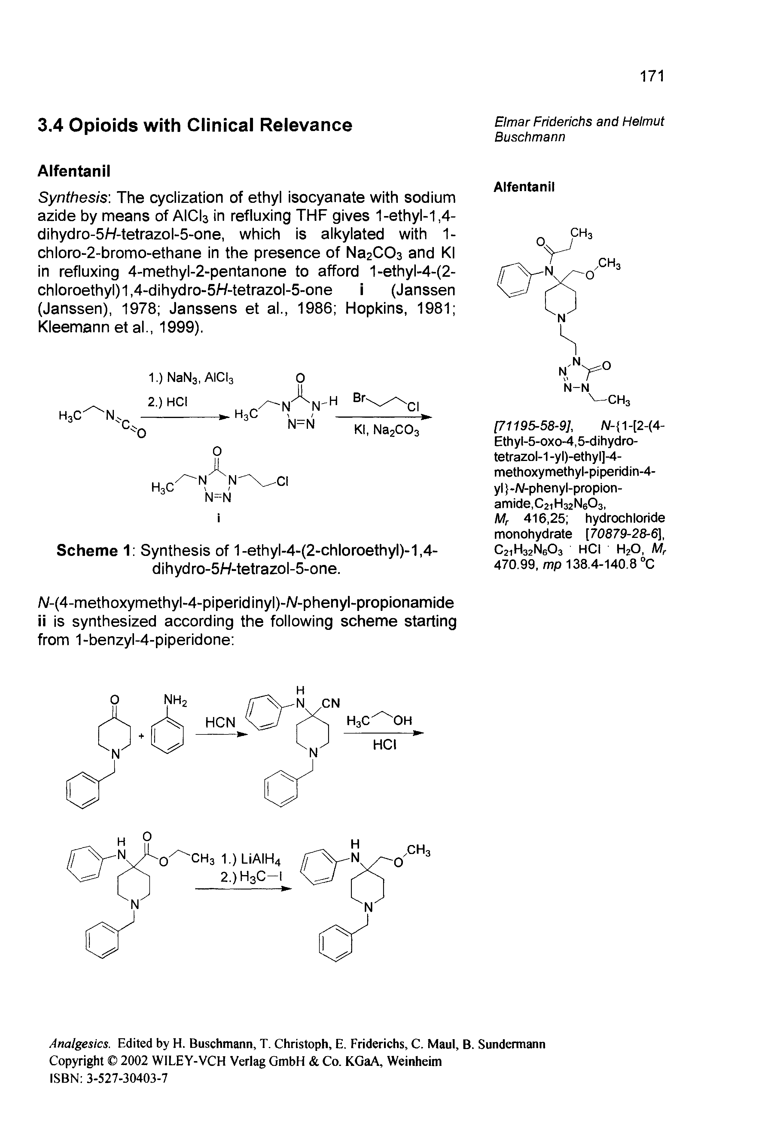 Scheme 1 Synthesis of 1-ethyl-4-(2-chloroethyl)-1,4-dihydro-5H-tetrazol-5-one.