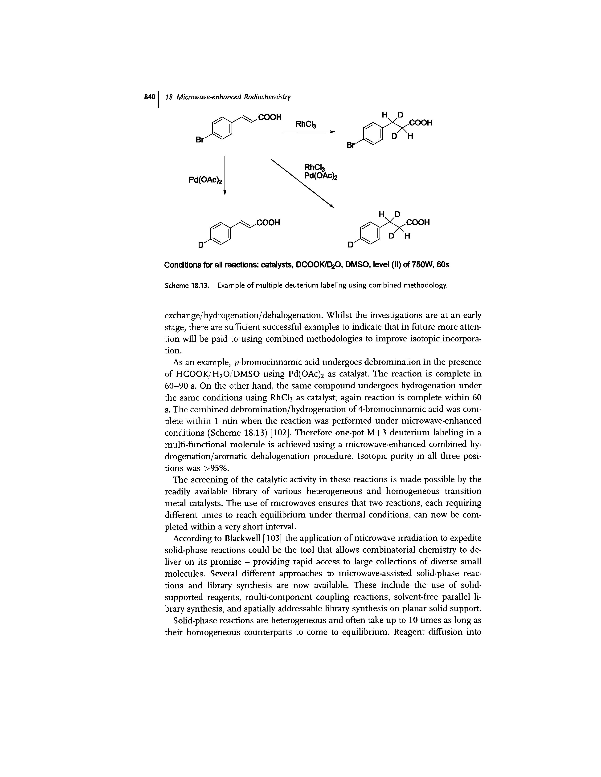 Scheme 18.13. Example of multiple deuterium labeling using combined methodology.