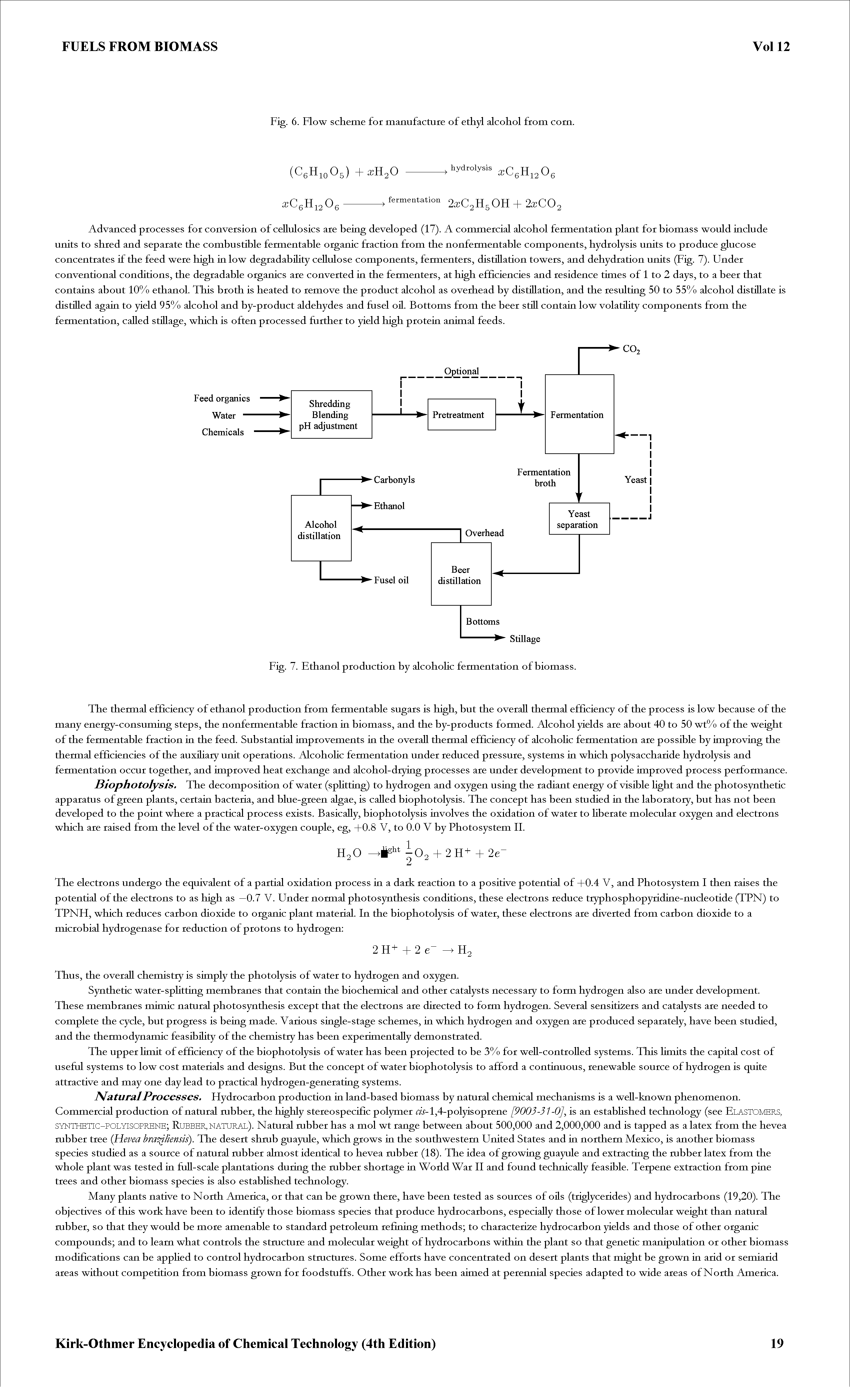 Fig. 6. Flow scheme for manufacture of ethyl alcohol from corn.