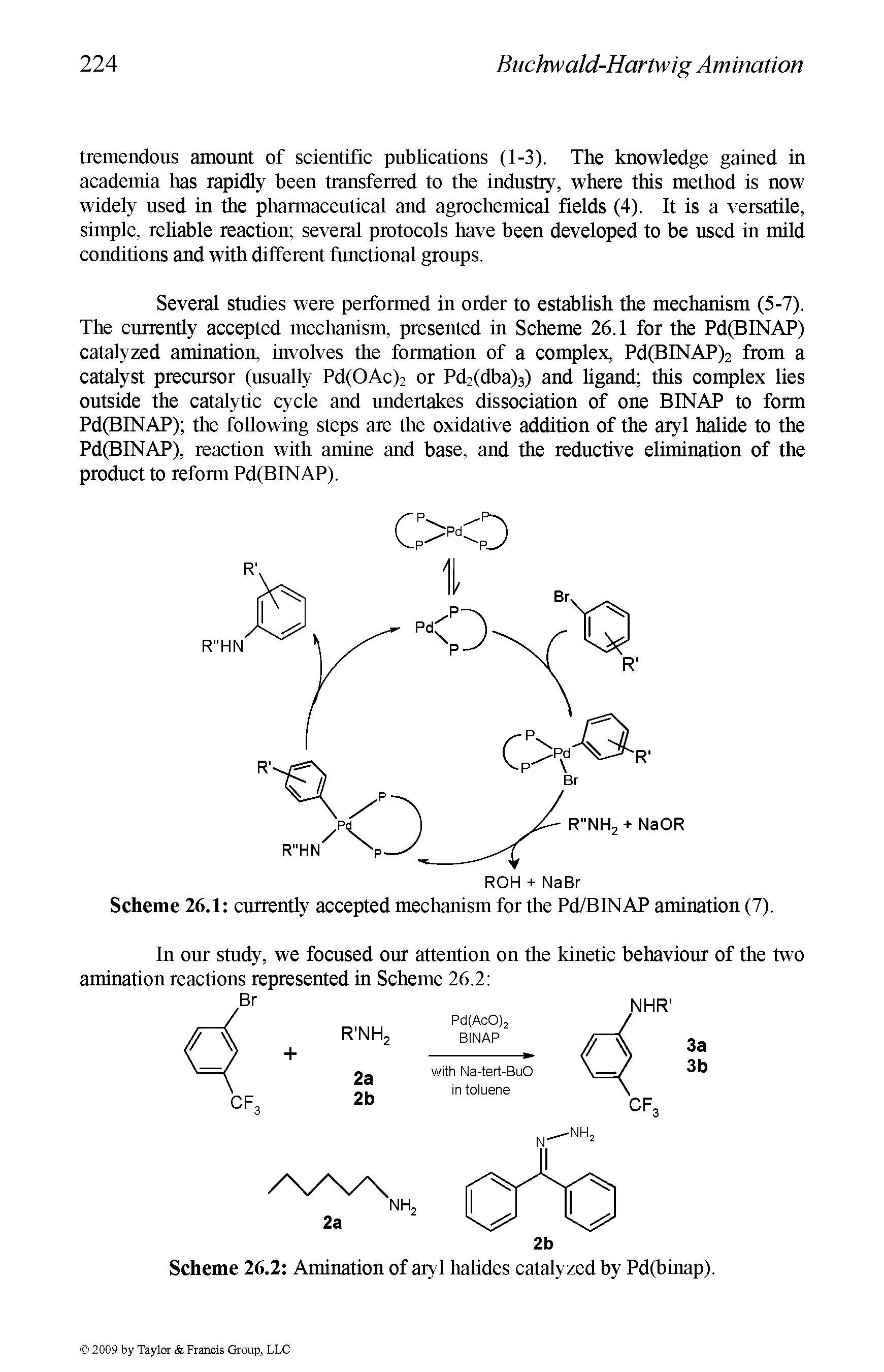 Scheme 26.2 Amination of aryl halides catalyzed by Pd(binap).