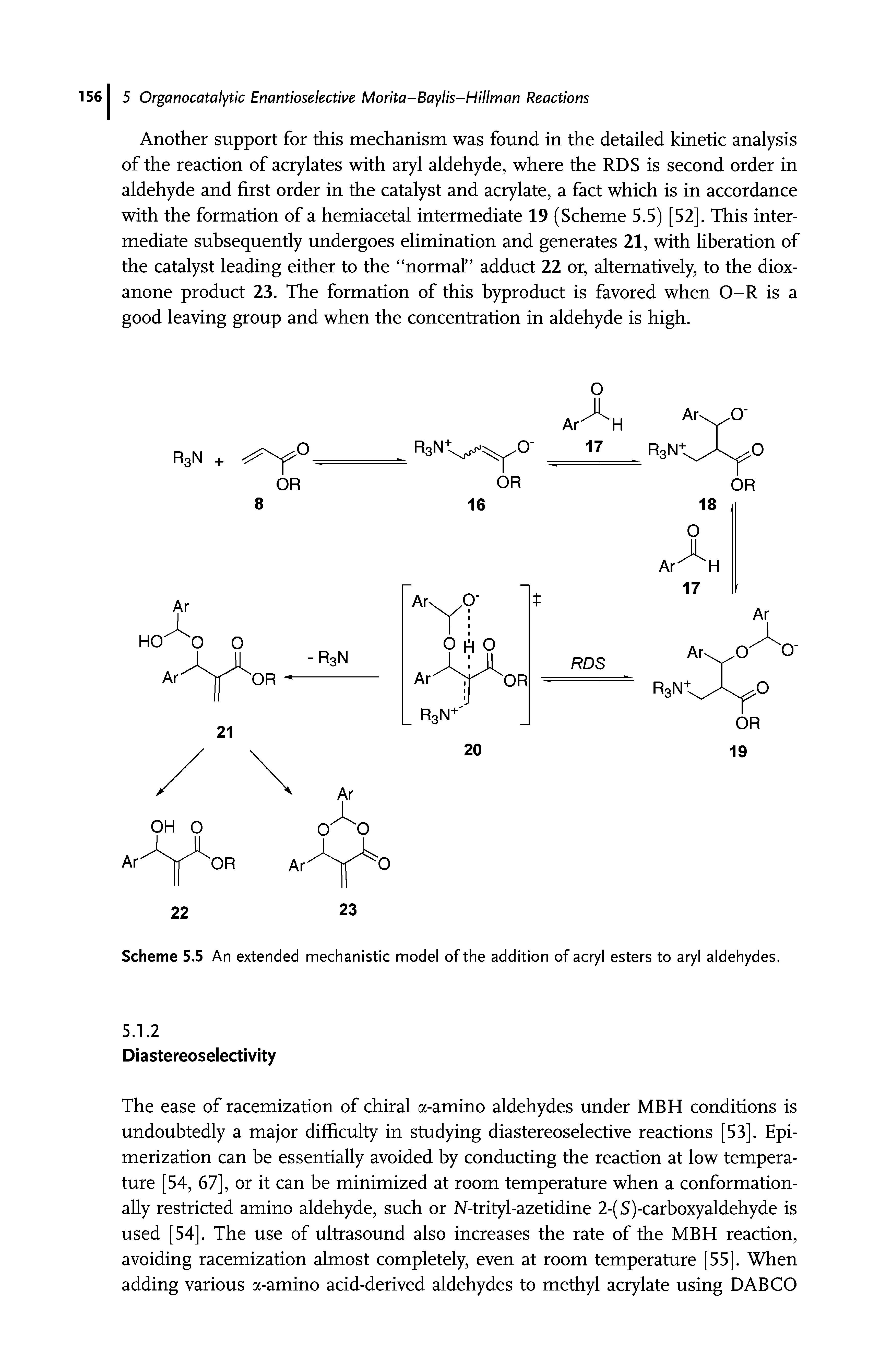 Scheme 5.5 An extended mechanistic model of the addition of acryl esters to aryl aldehydes.