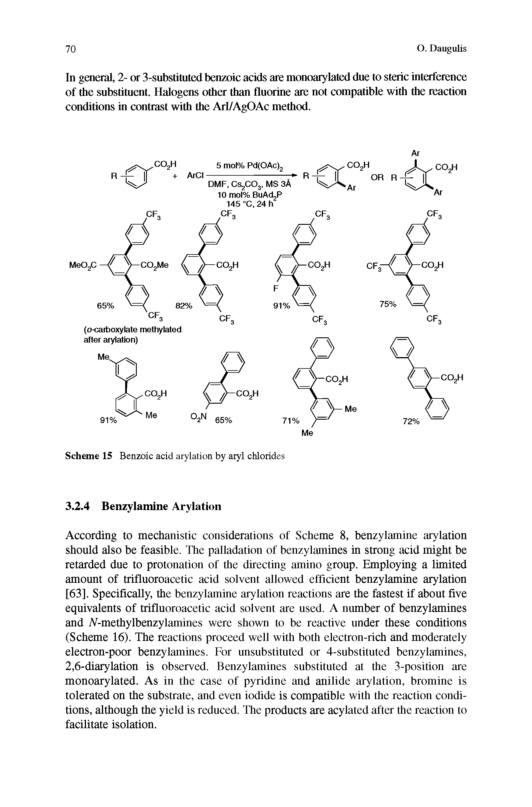 Scheme 15 Benzoic acid arylation by aryl chlorides...