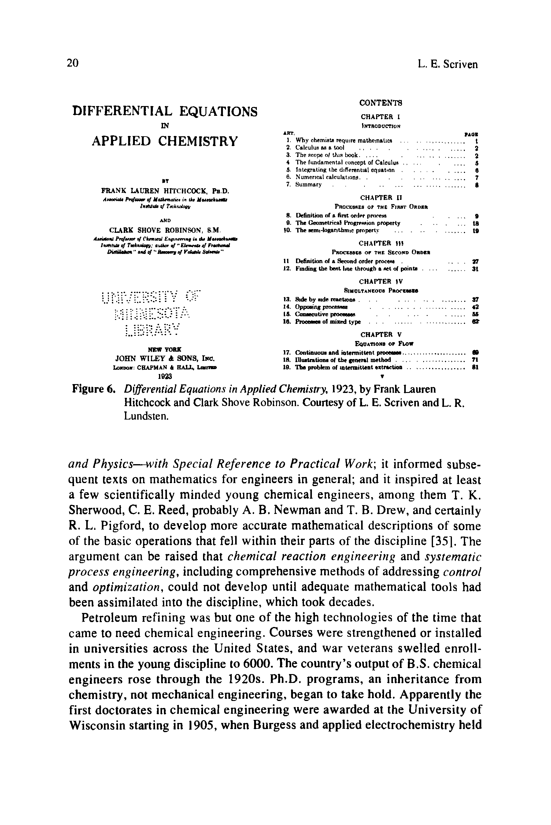 Figure 6. Differential Equations in Applied Chemistry, 1923, by Frank Lauren...