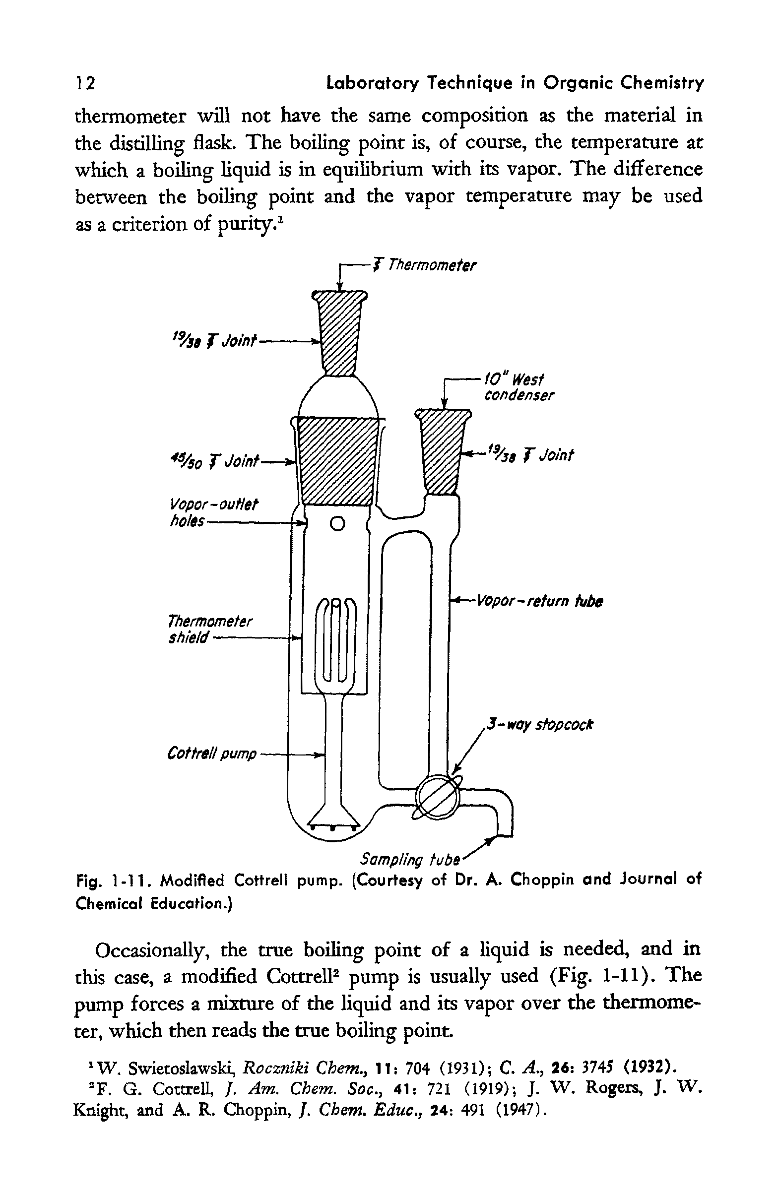 Fig. 1-11. Modified Cottrell pump. (Courtesy of Dr. A. Choppin and Journal of Chemical Education.)...