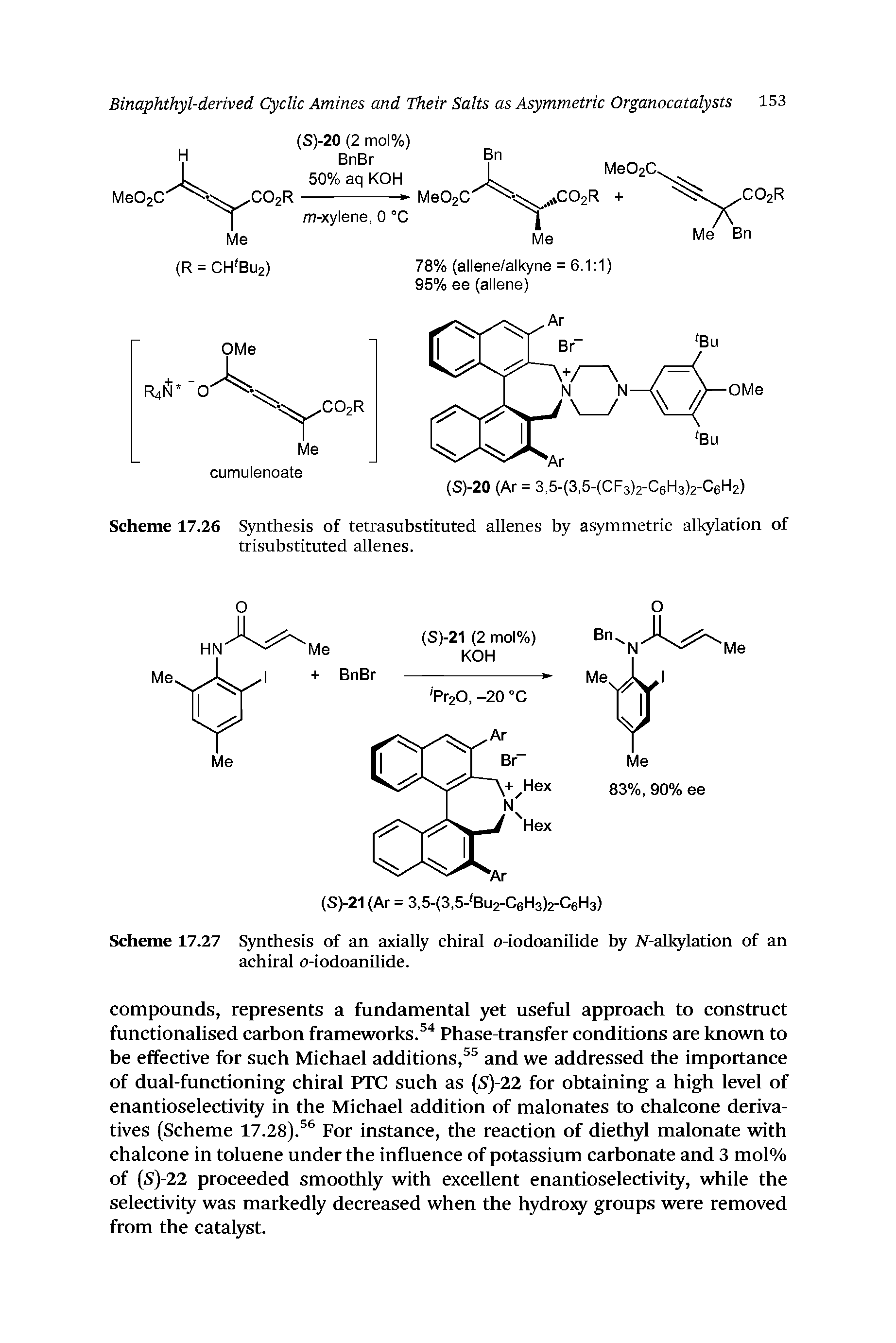 Scheme 17.26 Synthesis of tetrasubstituted allenes by asymmetric alkylation of...
