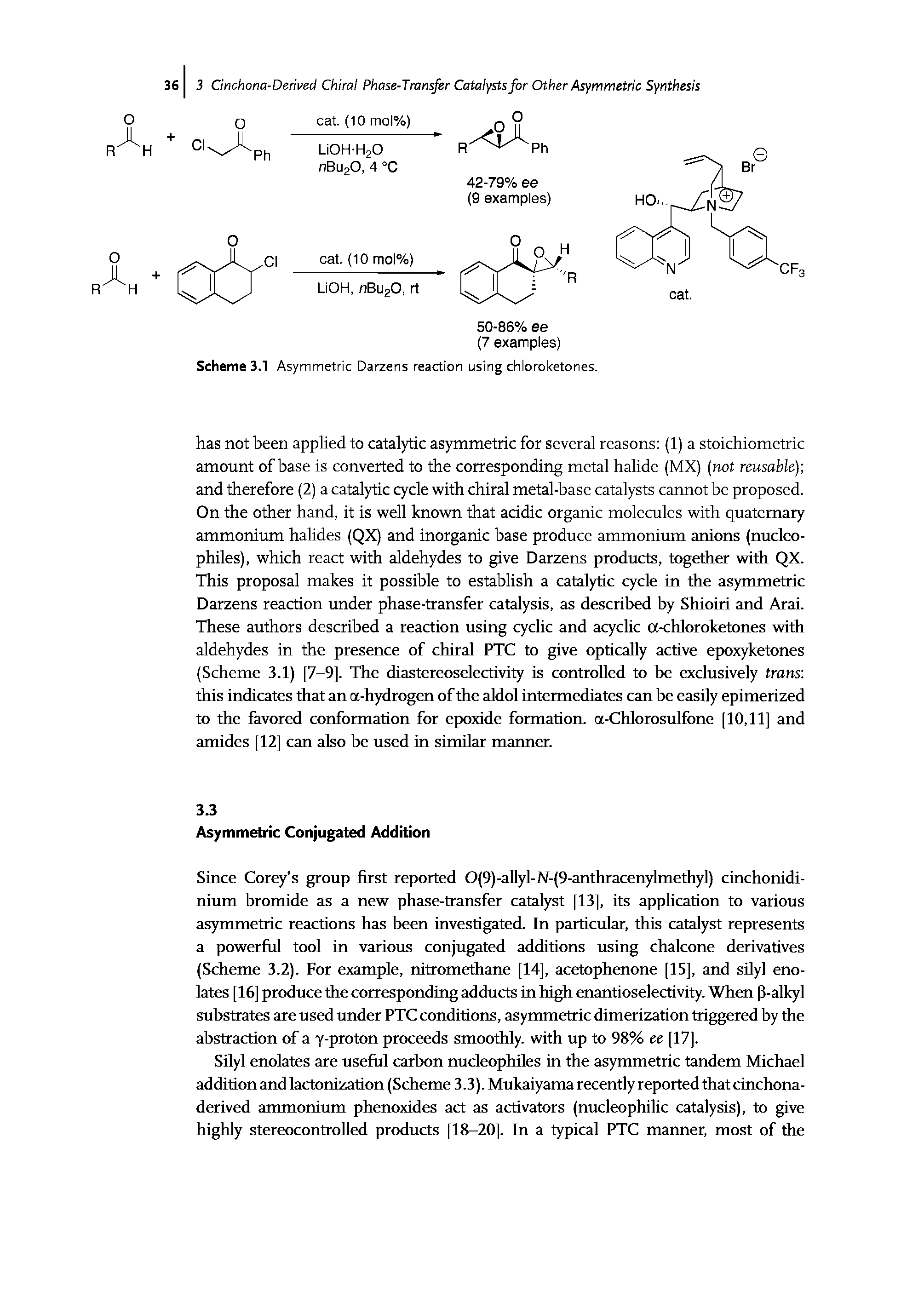 Scheme 3.1 Asymmetric Darzens reaction using chloroketones.