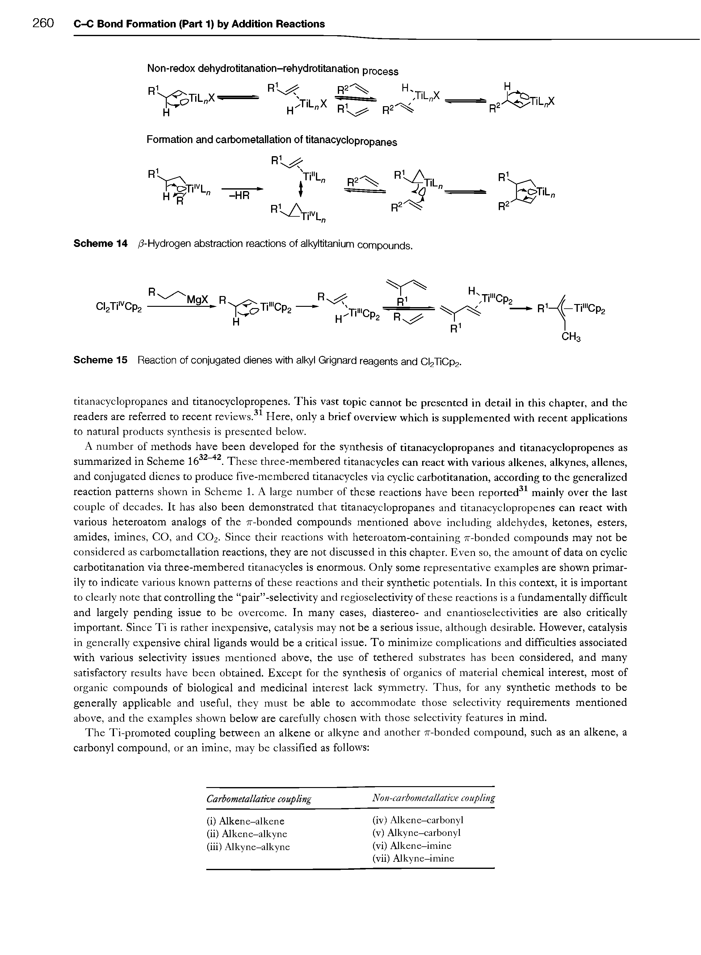 Scheme 14 /3-Hydrogen abstraction reactions of alkyltitanium compounds.