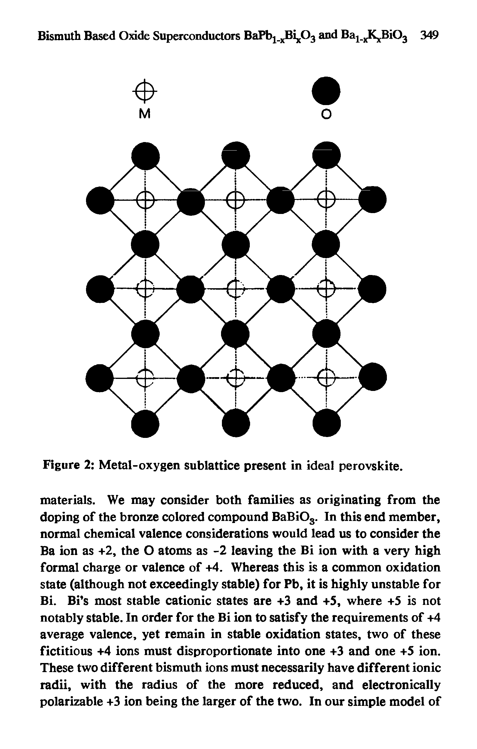 Figure 2 Metal-oxygen sublattice present in ideal perovskite.