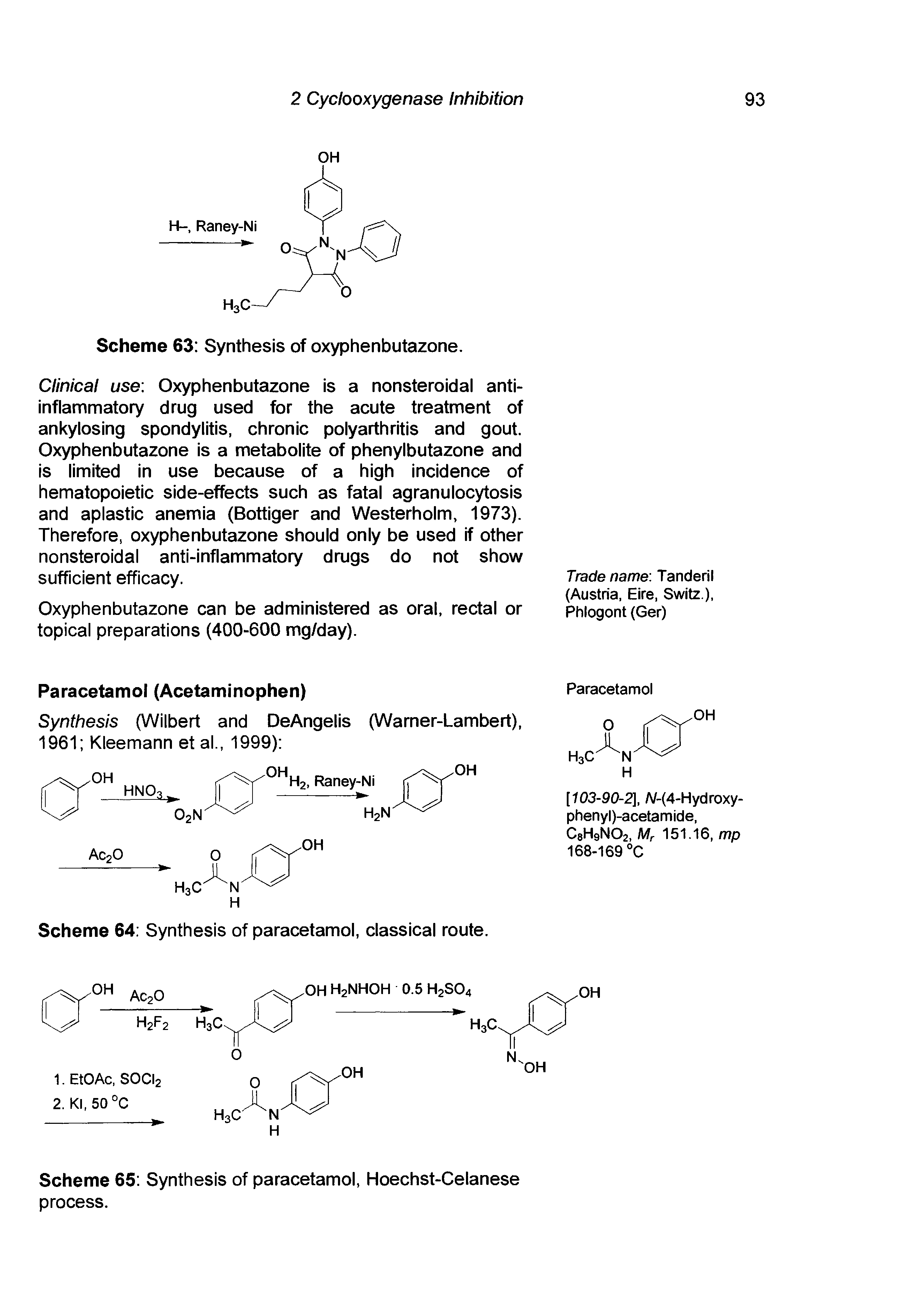 Scheme 65 Synthesis of paracetamol, Hoechst-Celanese process.