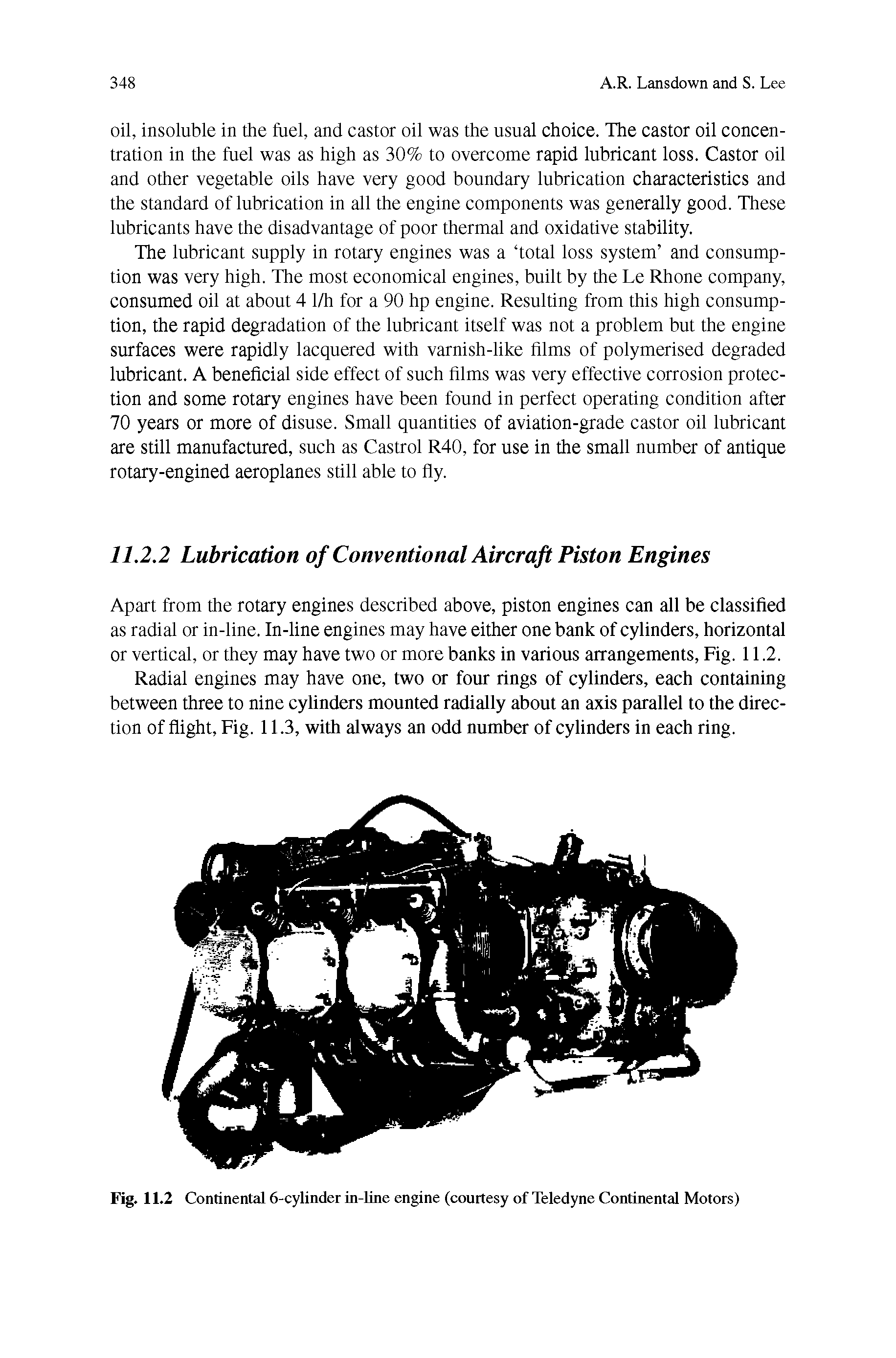 Fig. 11.2 Continental 6-cylinder in-line engine (courtesy of Teledyne Continental Motors)...