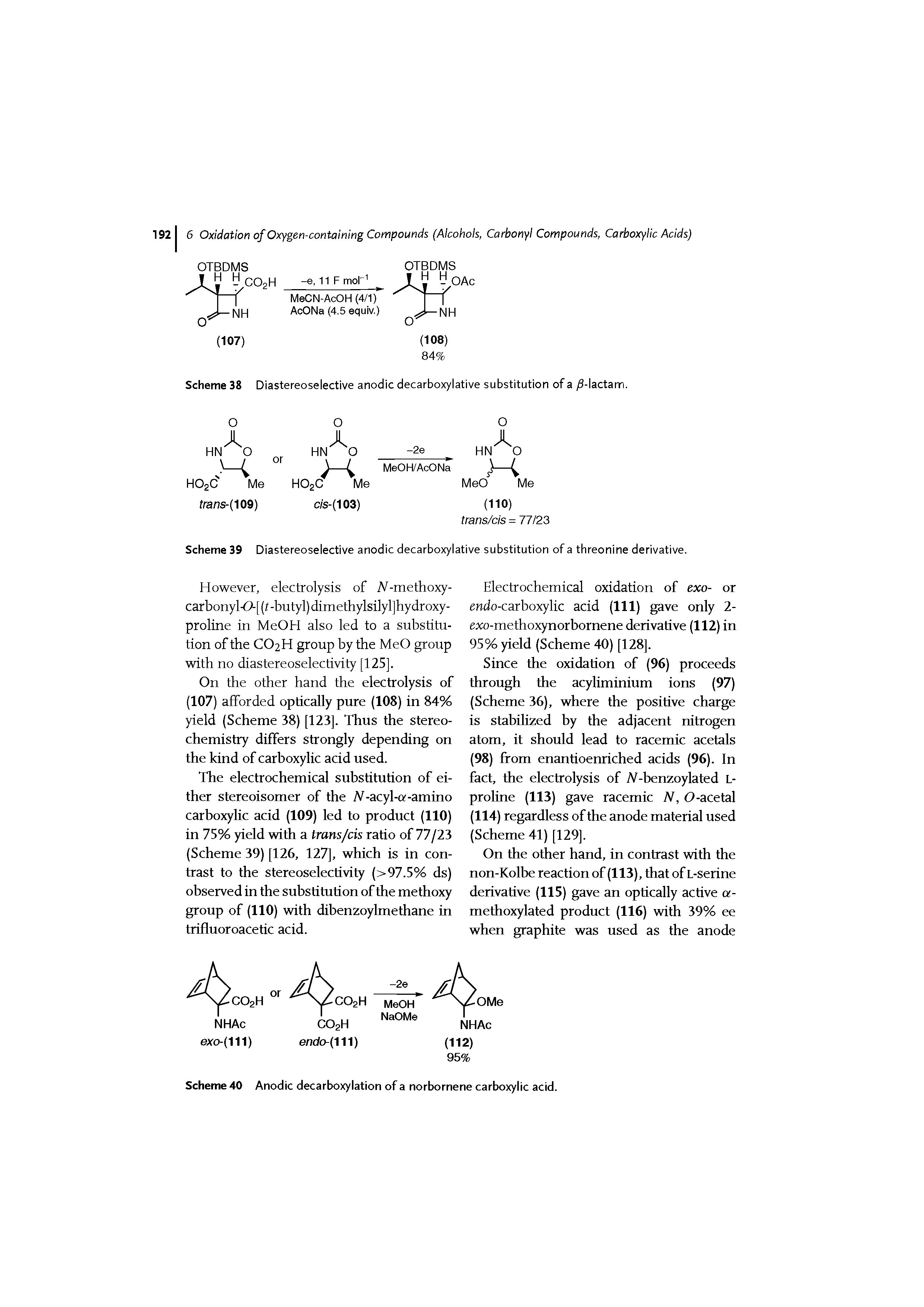 Scheme 40 Anodic decarboxylation of a norbornene carboxylic acid.