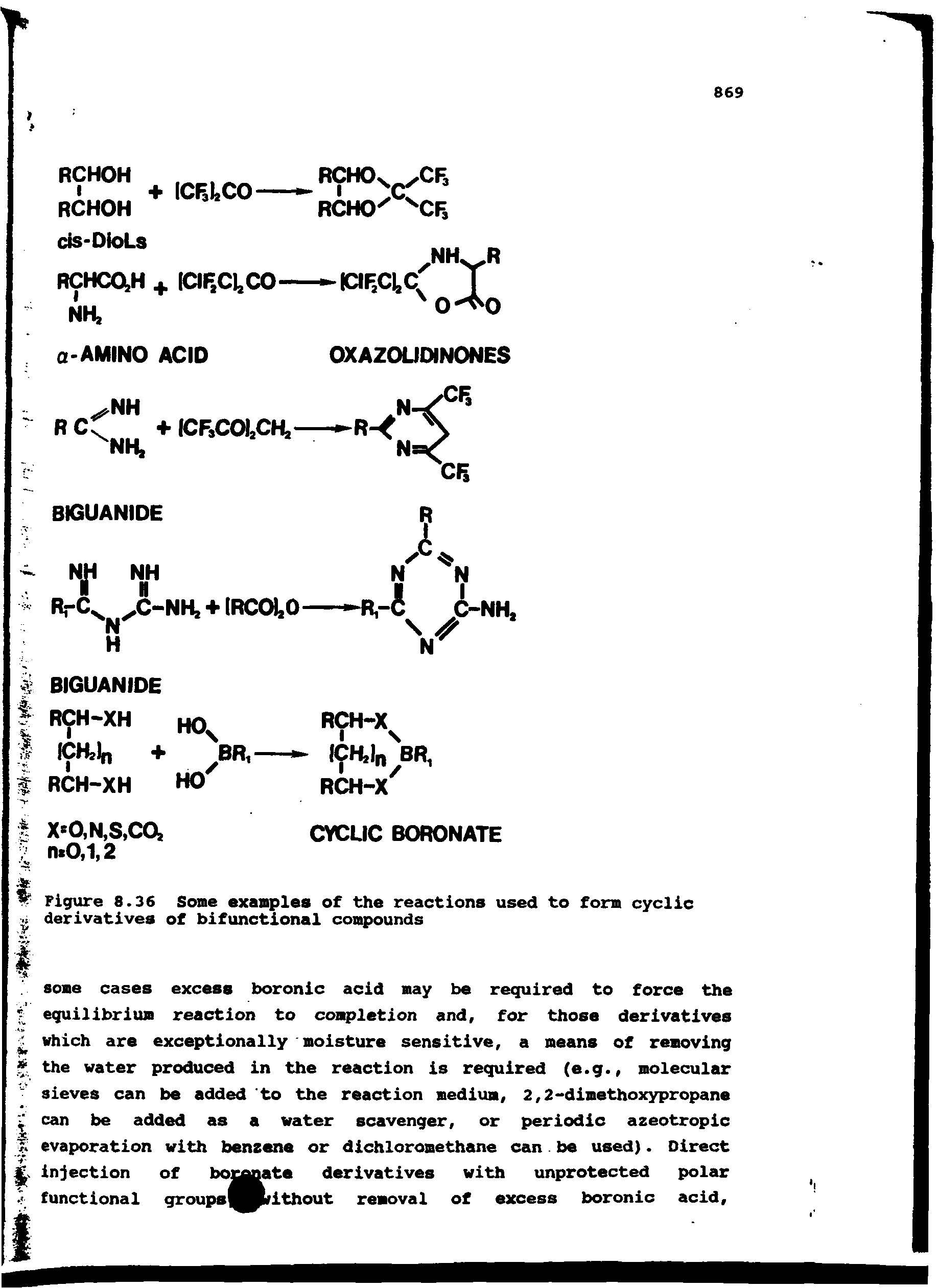 Figure 8.36 Some examples of the reactions used to foz-m cyclic derivatives of bifunctlonal compounds...