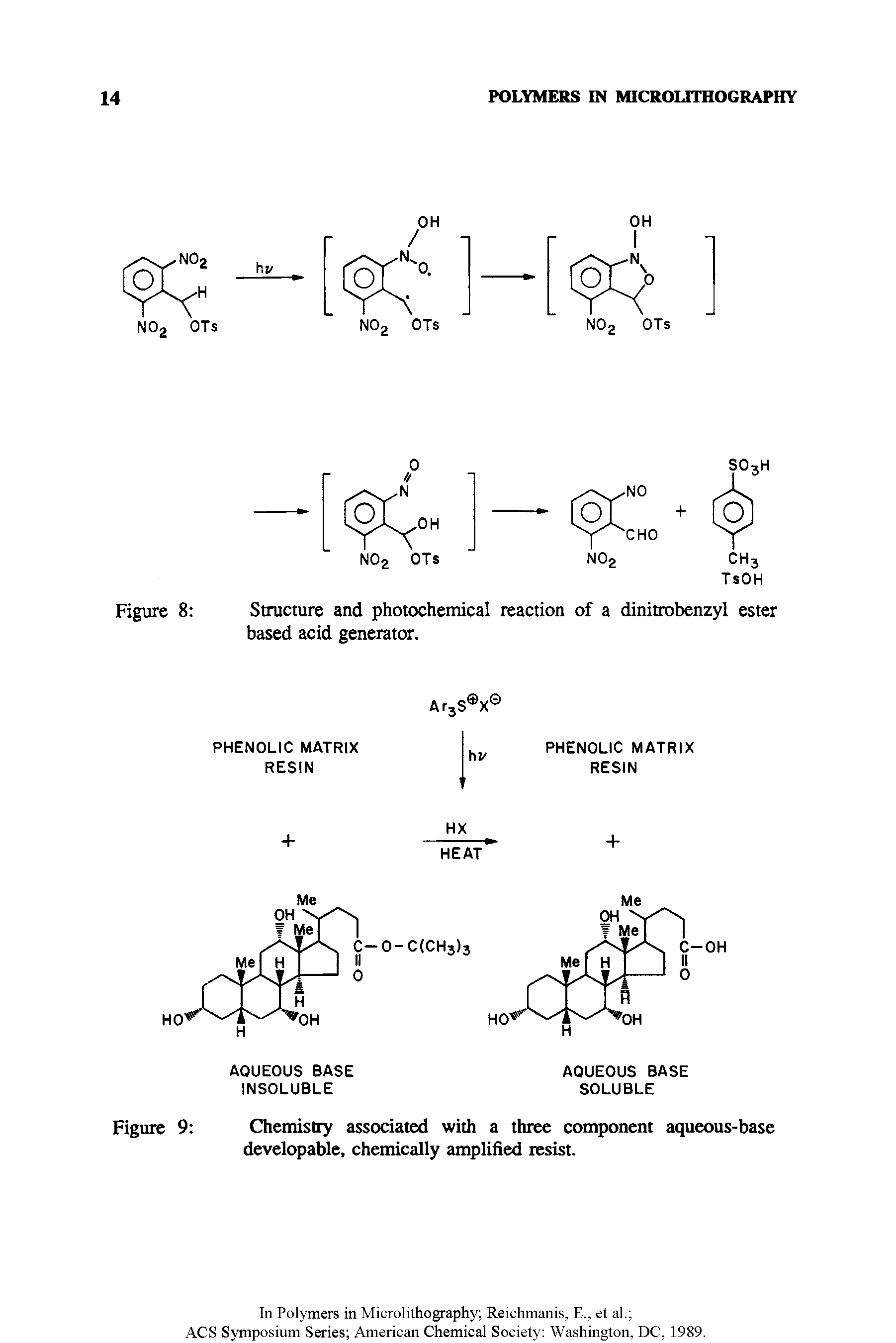 Figure 8 Structure and photochemical reaction of a dinitrobenzyl ester...