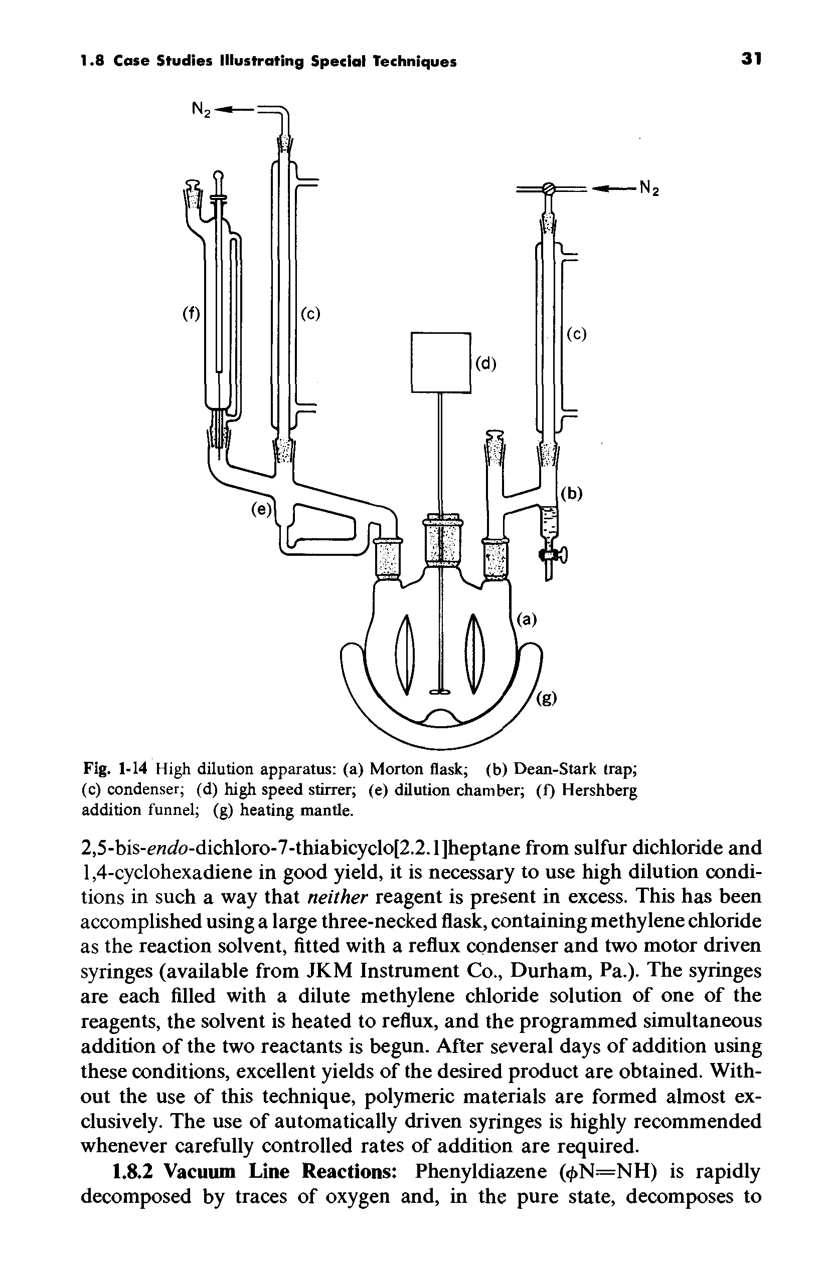 Fig. 1-14 High dilution apparatus (a) Morton flask (b) Dean-Stark trap ...