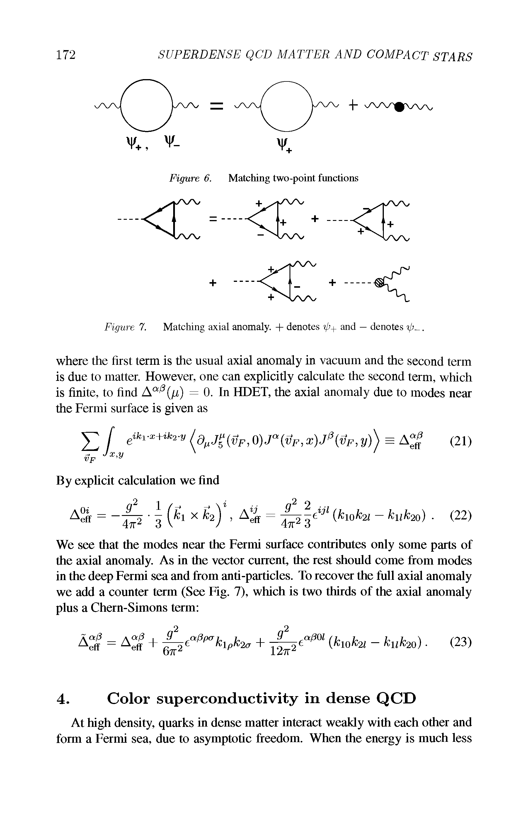 Figure 7. Matching axial anomaly. + denotes ip+ and — denotes tp- ...