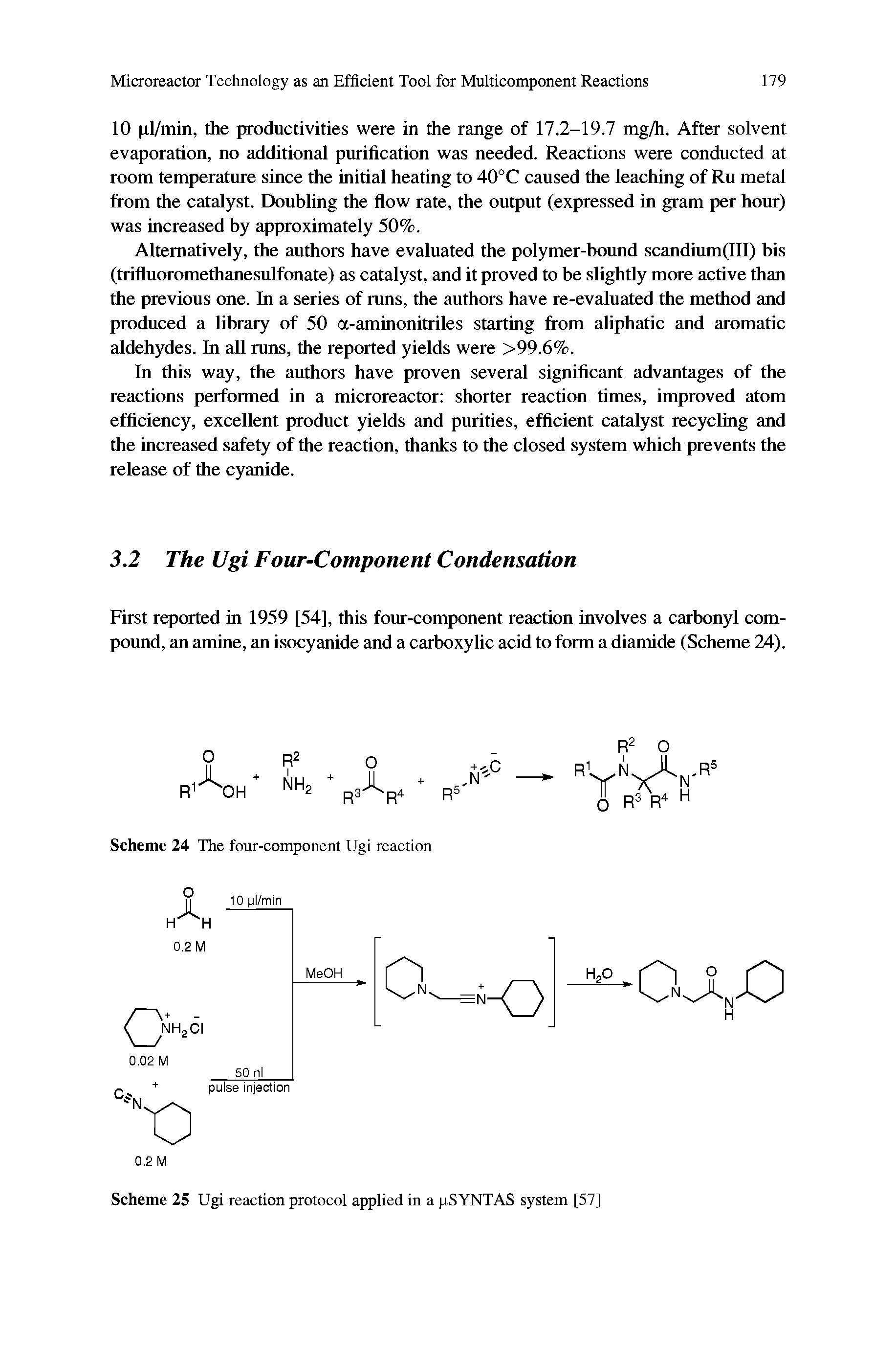 Scheme 25 Ugi reaction protocol applied in a pSYNTAS system [57]...