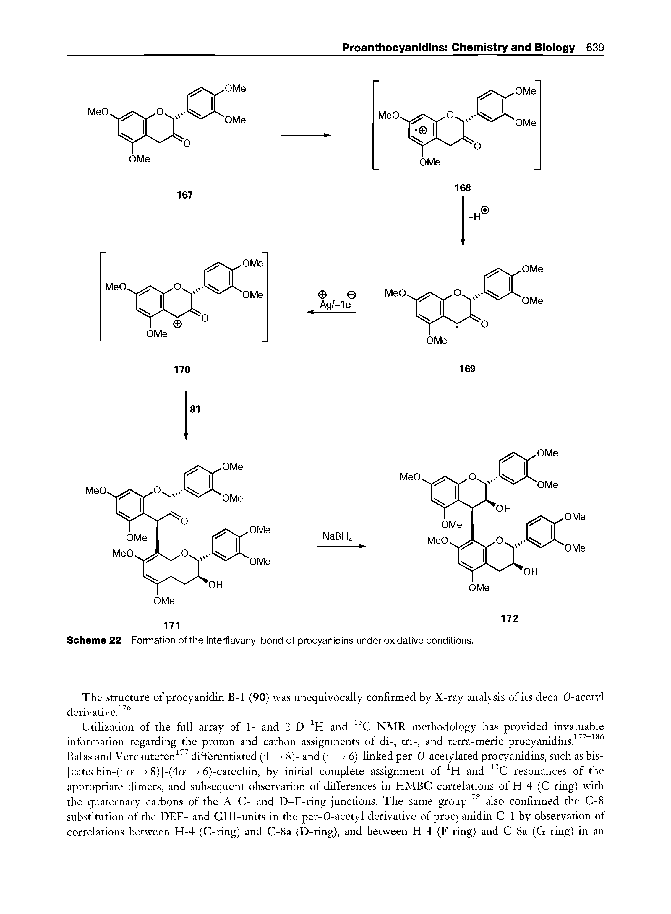 Scheme 22 Formation of the interflavanyl bond of procyanidins under oxidative conditions.