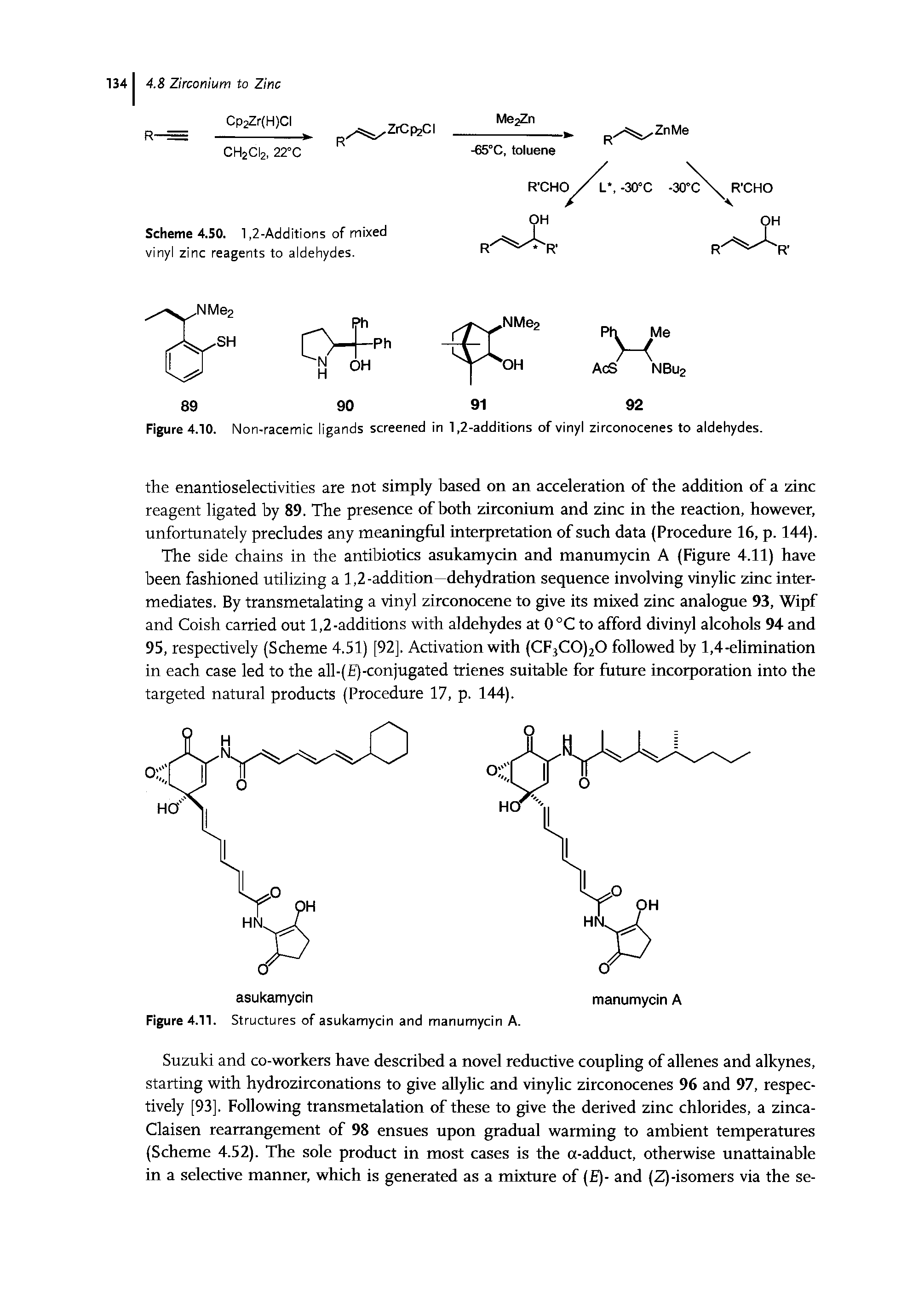 Figure 4.10. Non-racemic ligands screened in 1,2-additions of vinyl zirconocenes to aldehydes.