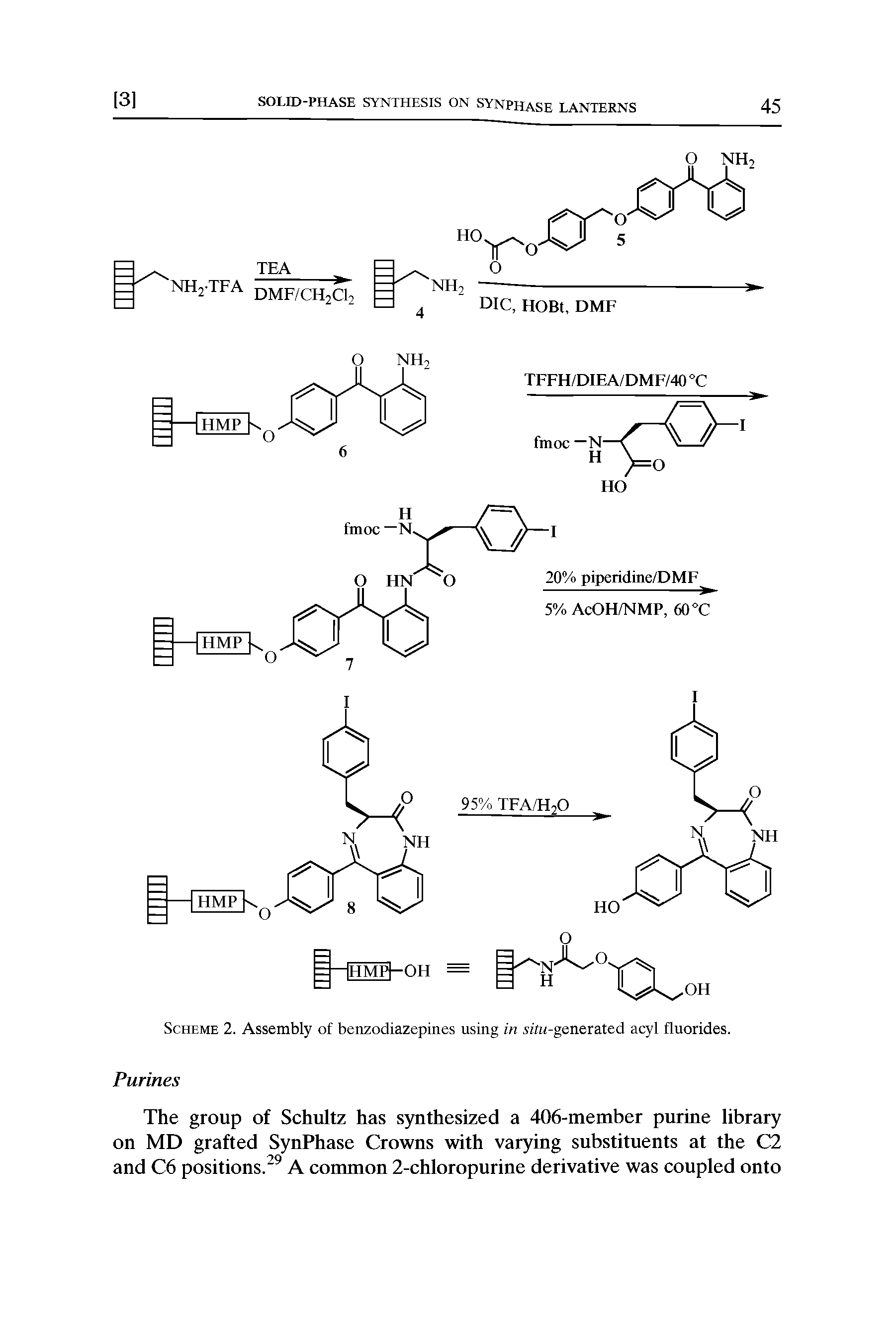Scheme 2. Assembly of benzodiazepines using in situ-generated acyl fluorides.