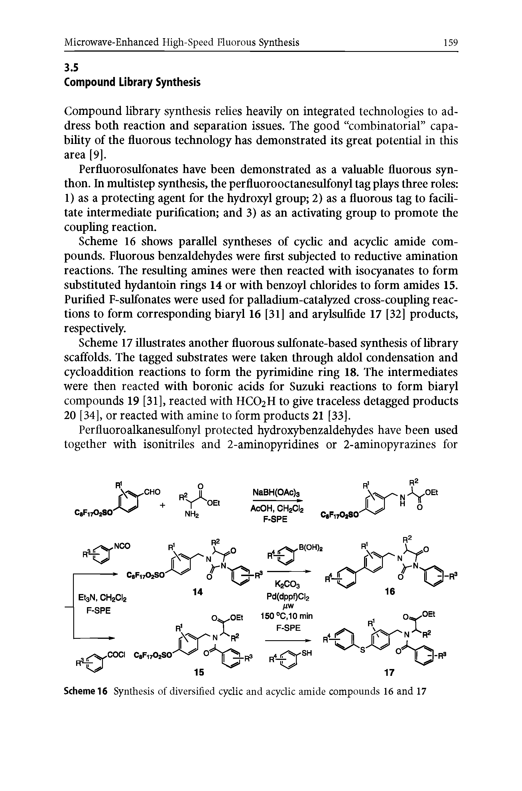 Scheme 16 Synthesis of diversified cyclic and acyclic amide compounds 16 and 17...