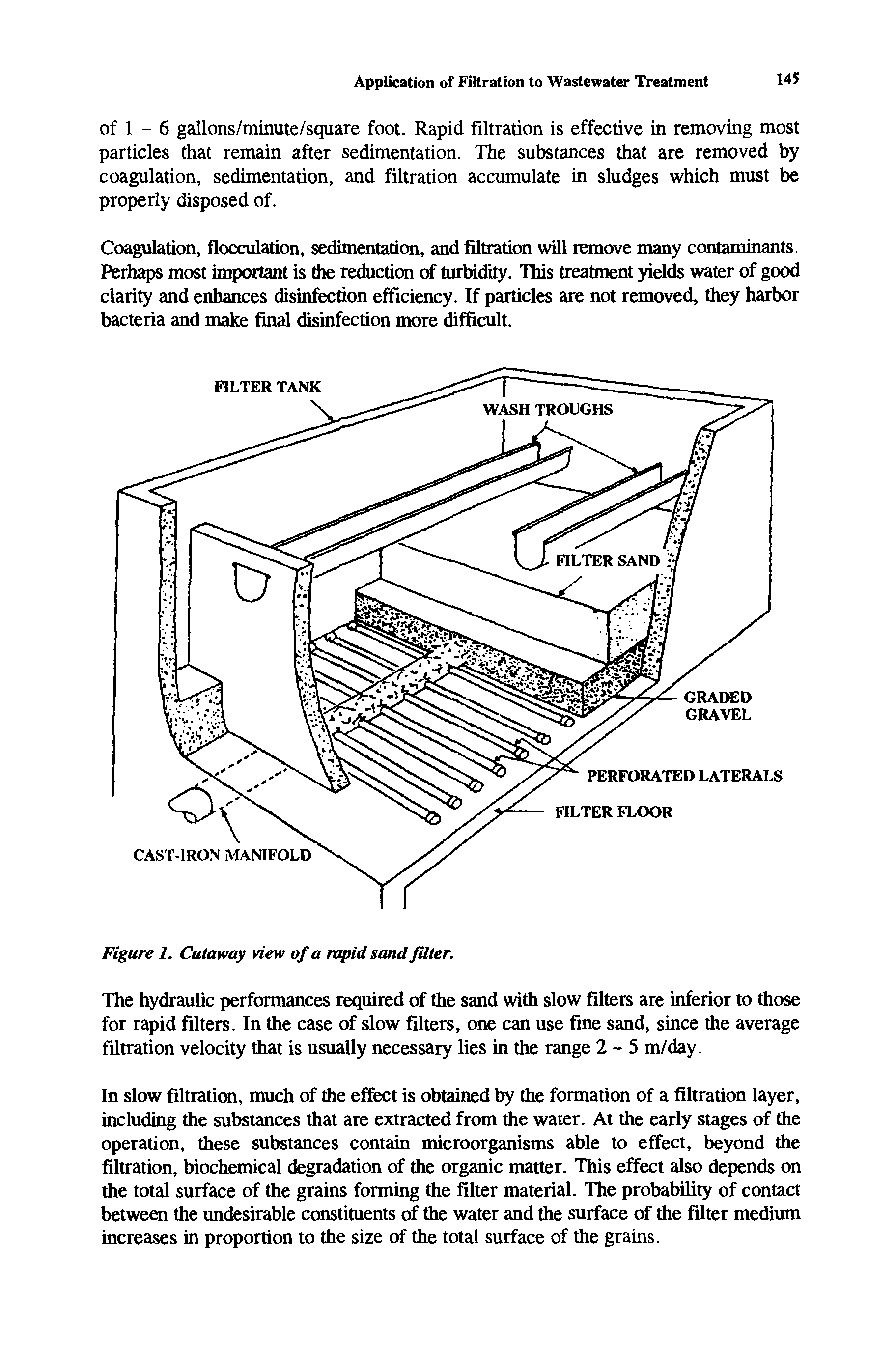 Figure 1. CutawtQf view of a rapid sand filter.