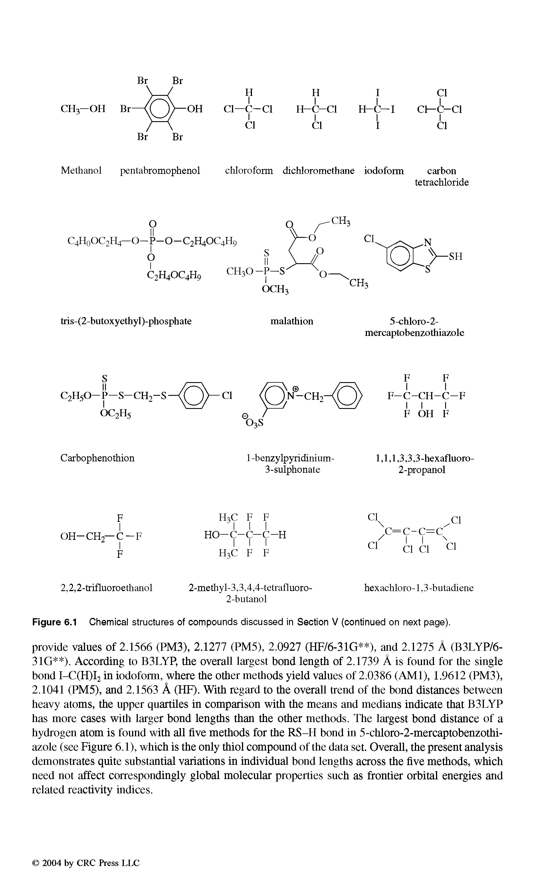 Figure 6.1 Chemical structures of compounds discussed in Section V (continued on next page).