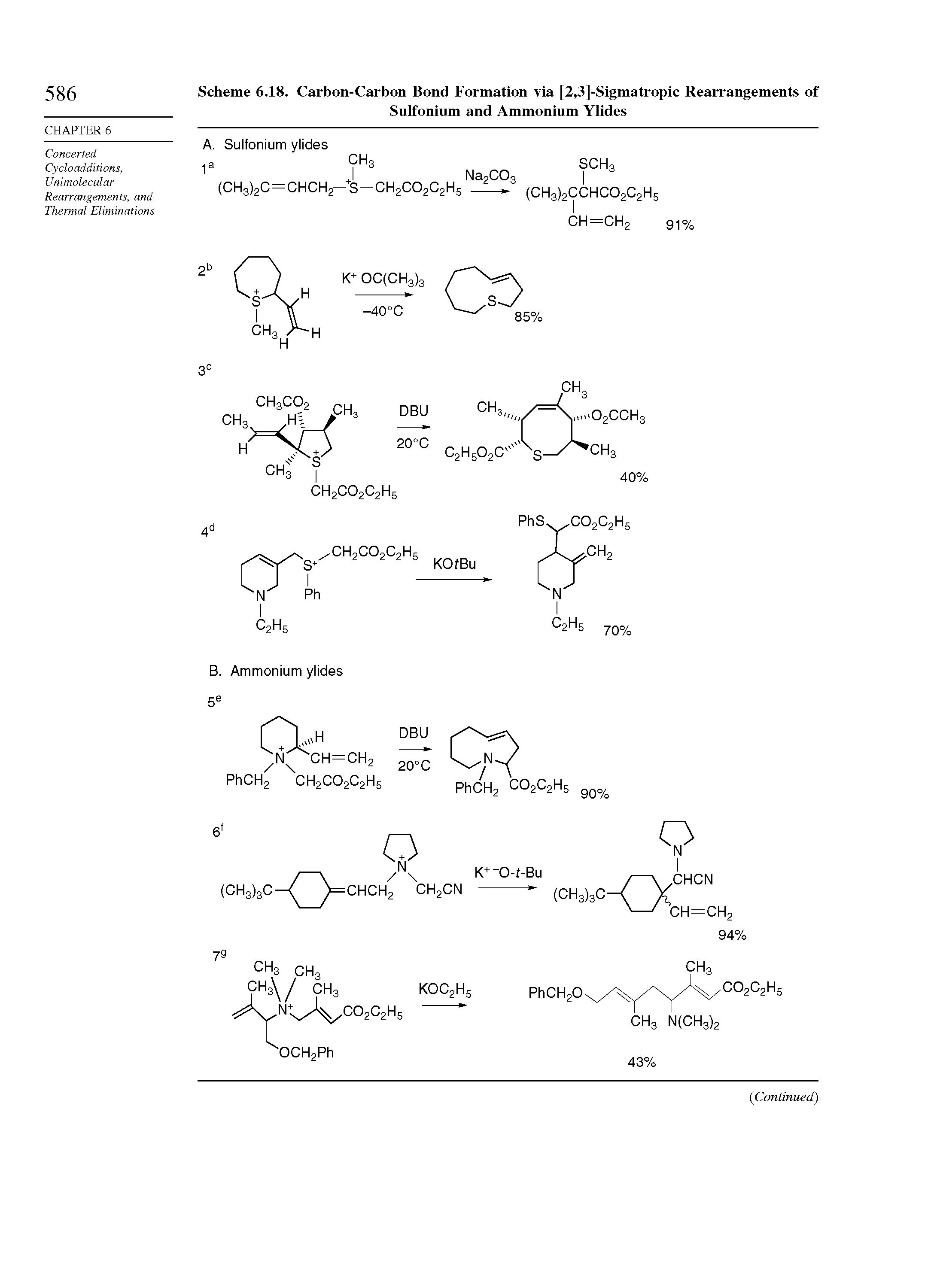 Scheme 6.18. Carbon-Carbon Bond Formation via [2,3]-Sigmatropic Rearrangements of Sulfonium and Ammonium Ylides...