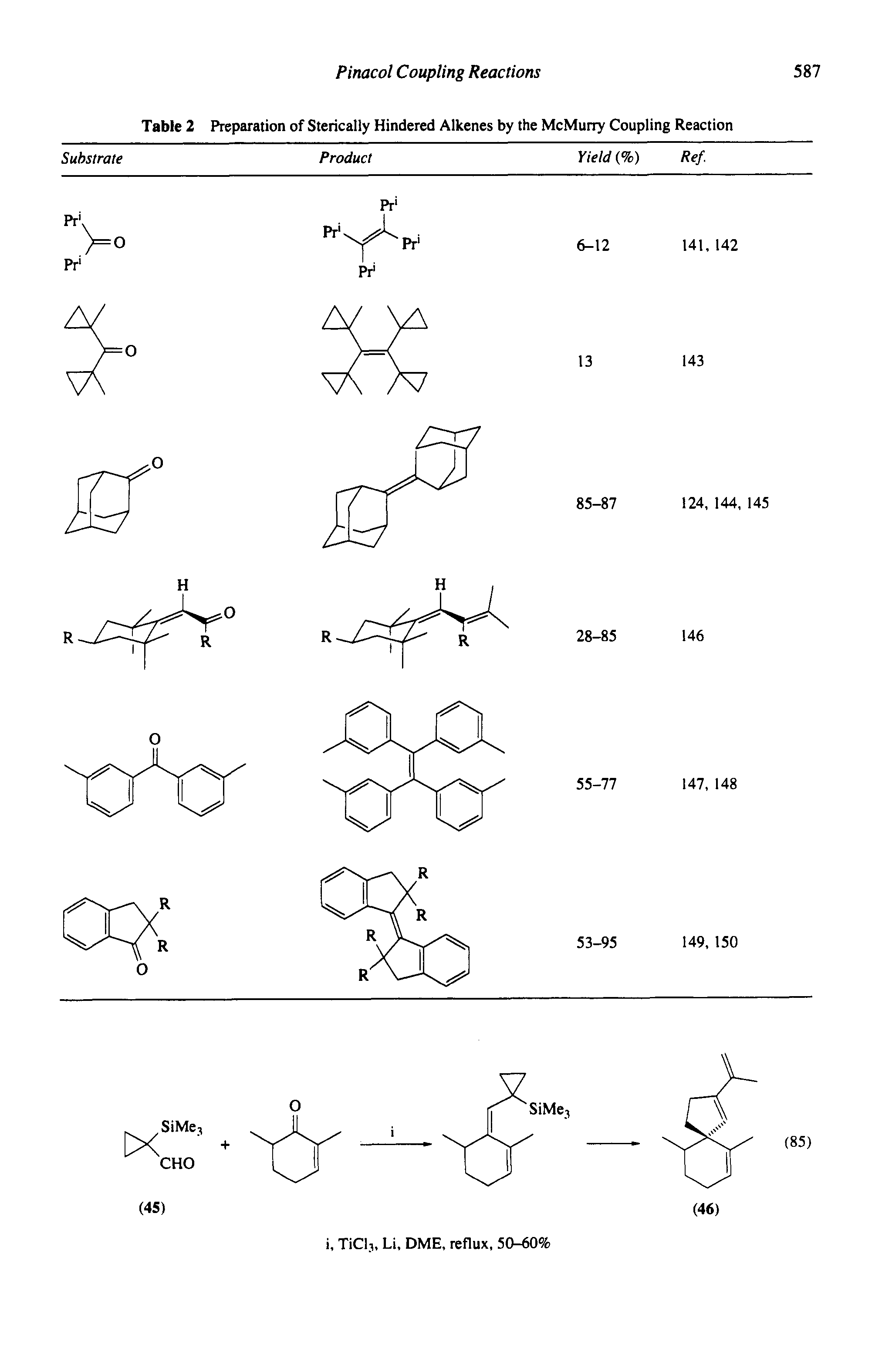 Table 2 Preparation of Sterically Hindered Alkenes by the McMurry Coupling Reaction...