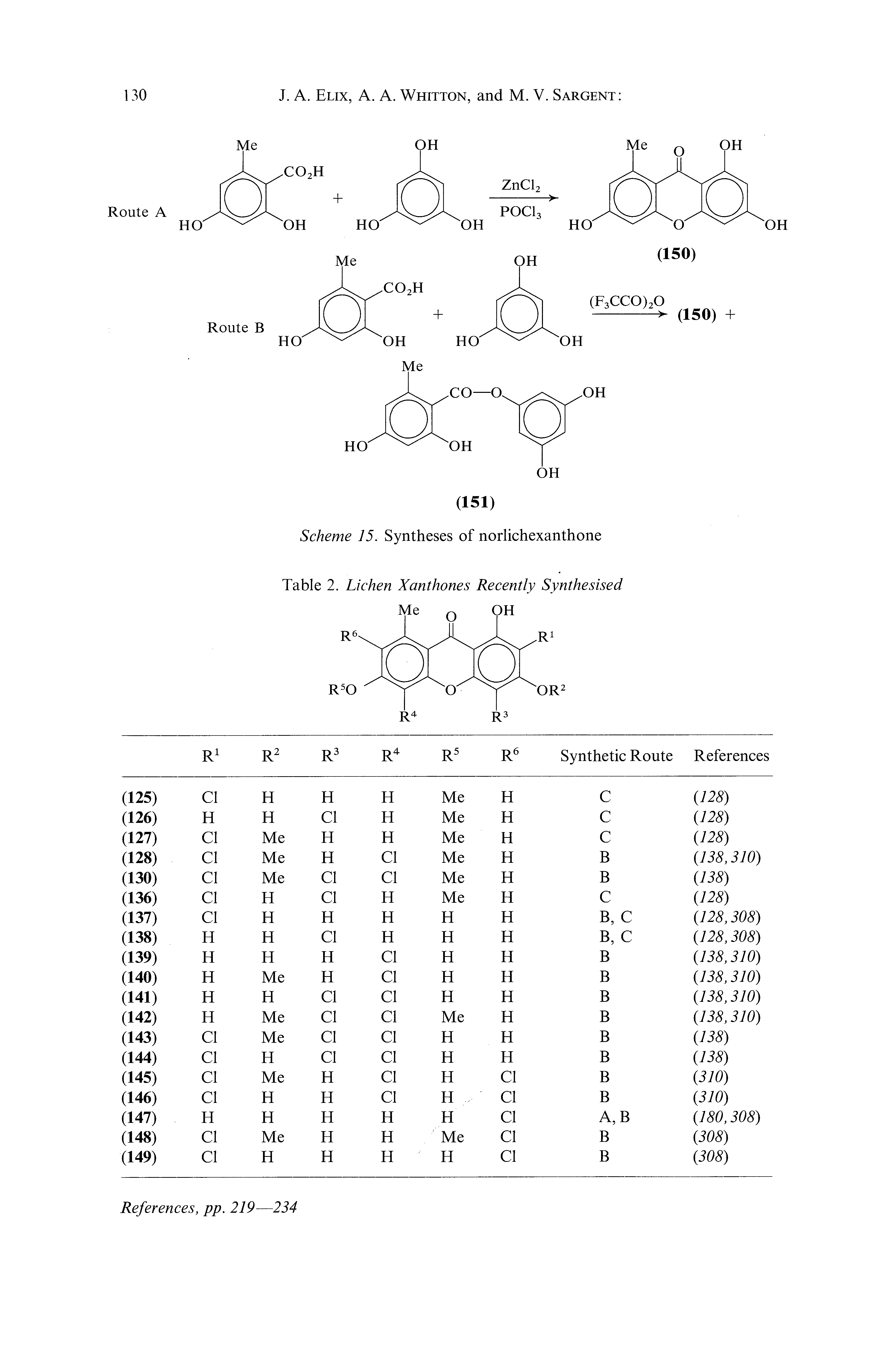 Scheme 15. Syntheses of norlichexanthone Table 2. Lichen Xanthones Recently Synthesised...