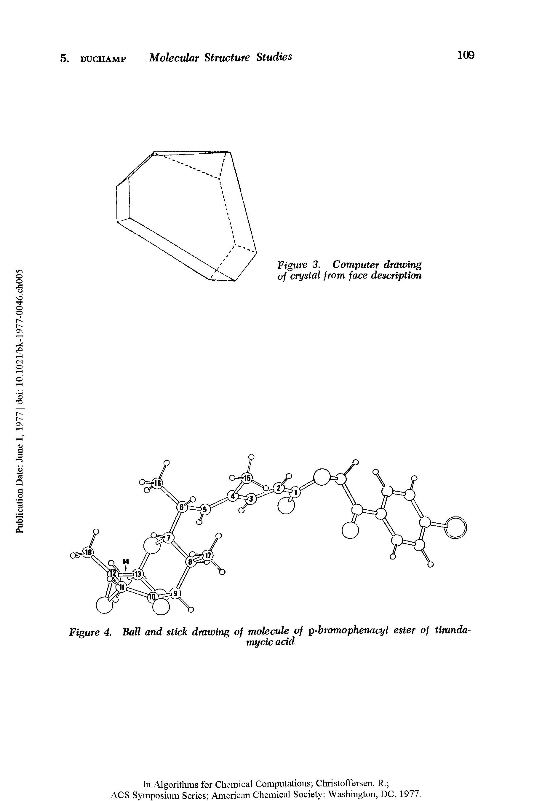Figure 3. Computer draining of crystal from face description...