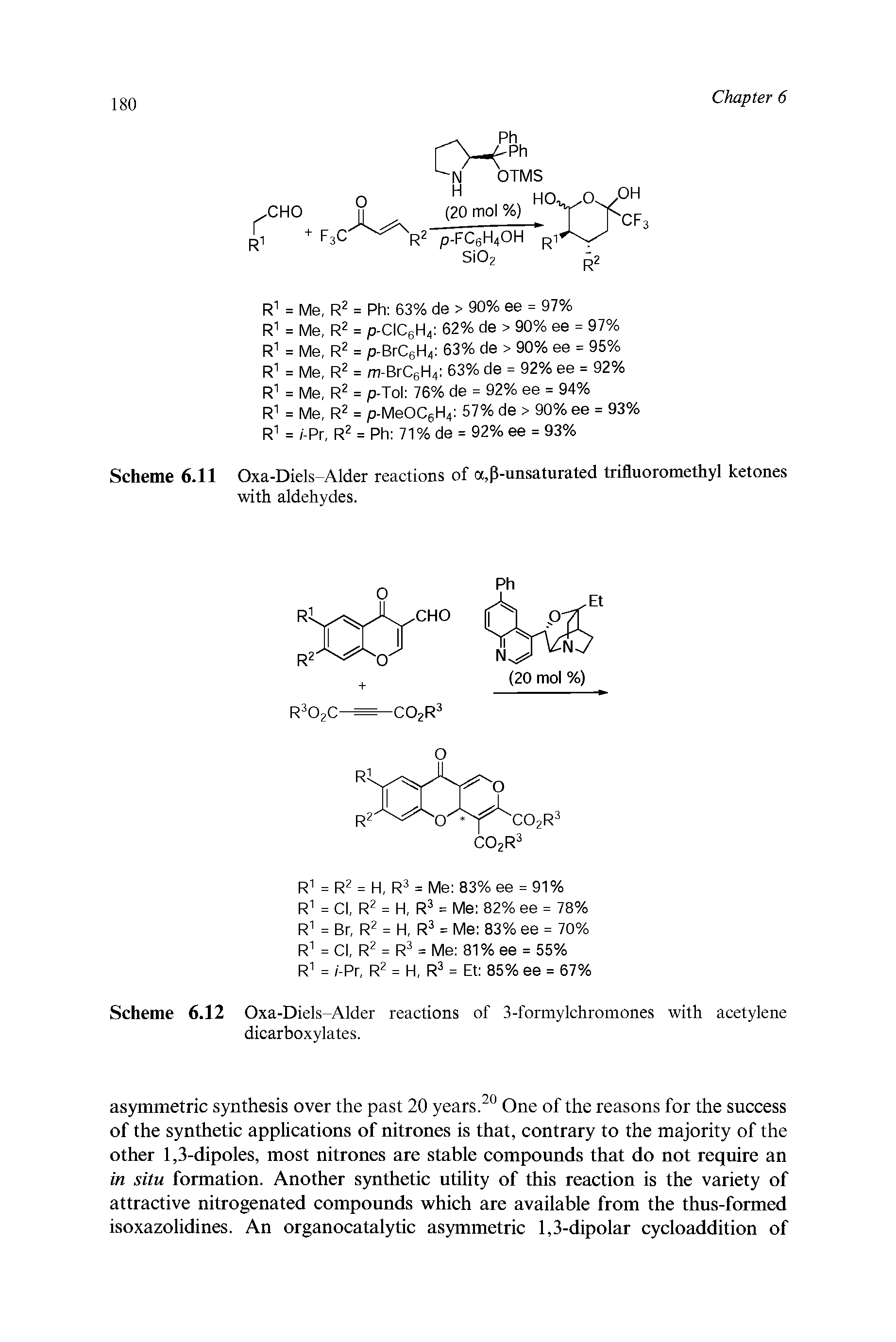 Scheme 6.12 Oxa-Diels-Alder reactions of 3-formylchromones with acetylene dicarboxylates.