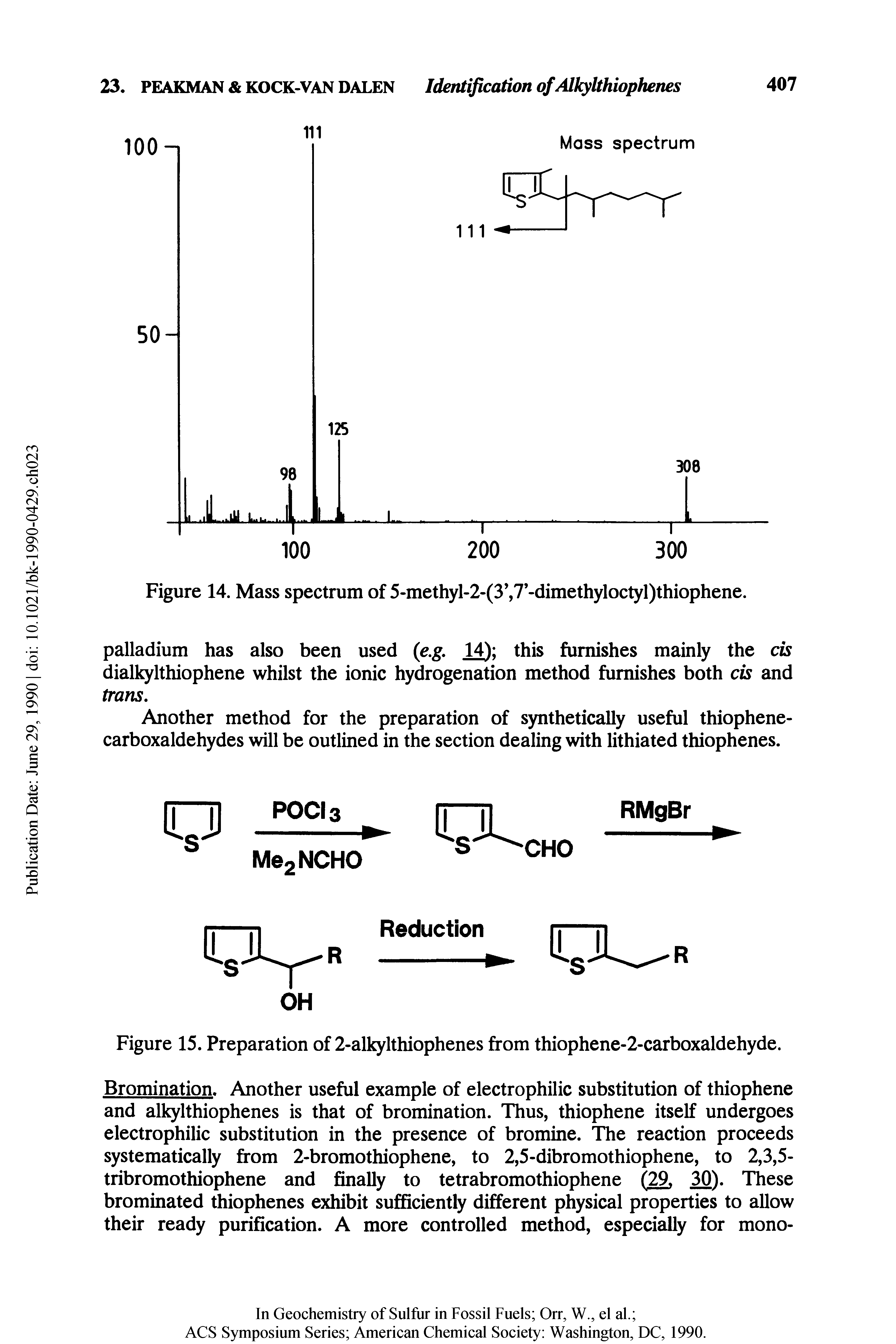 Figure 15. Preparation of 2-alkylthiophenes from thiophene-2-carboxaldehyde.