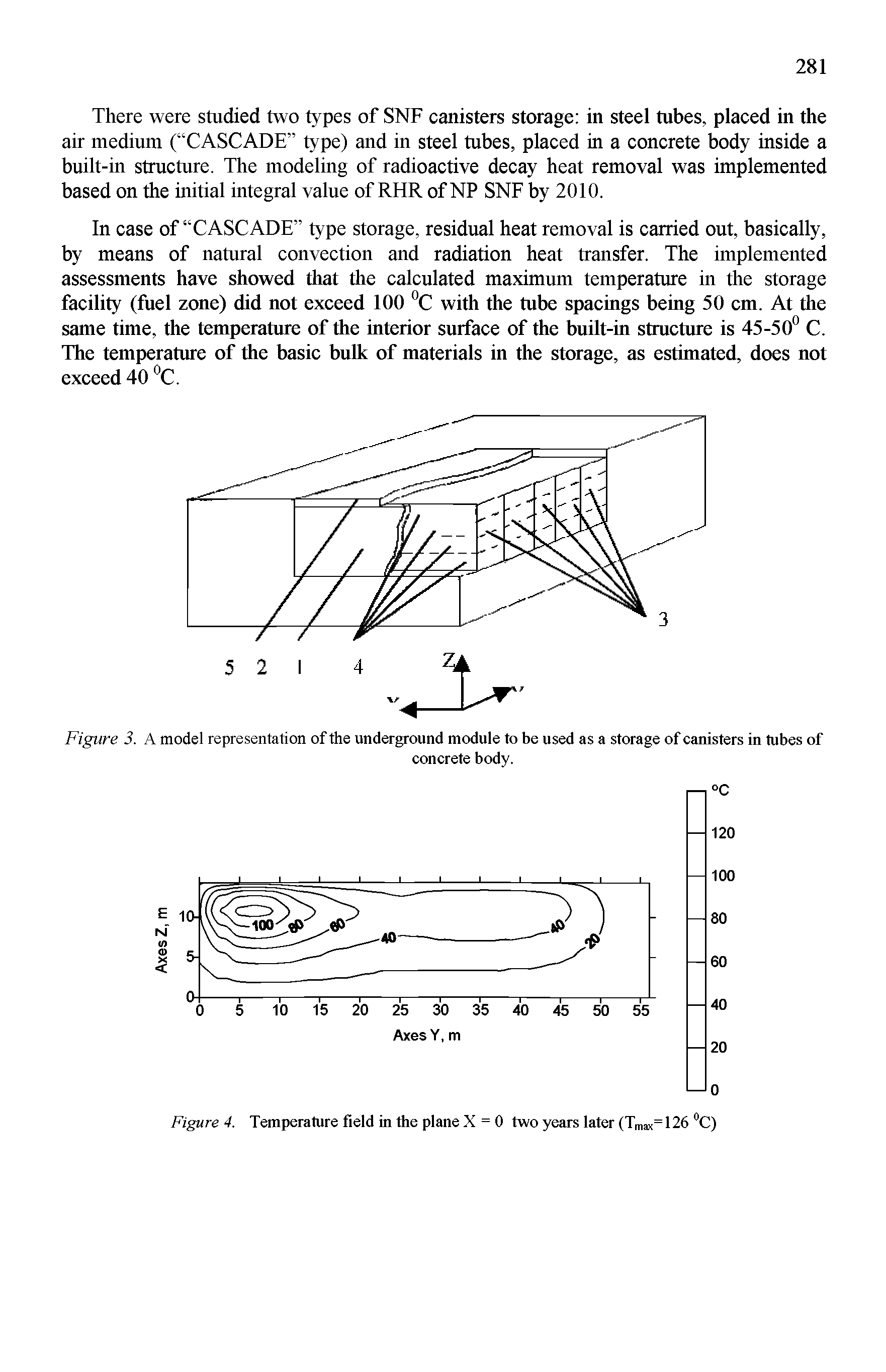 Figure 3. A model representation of the underground module to be used as a storage of canisters in tubes of...