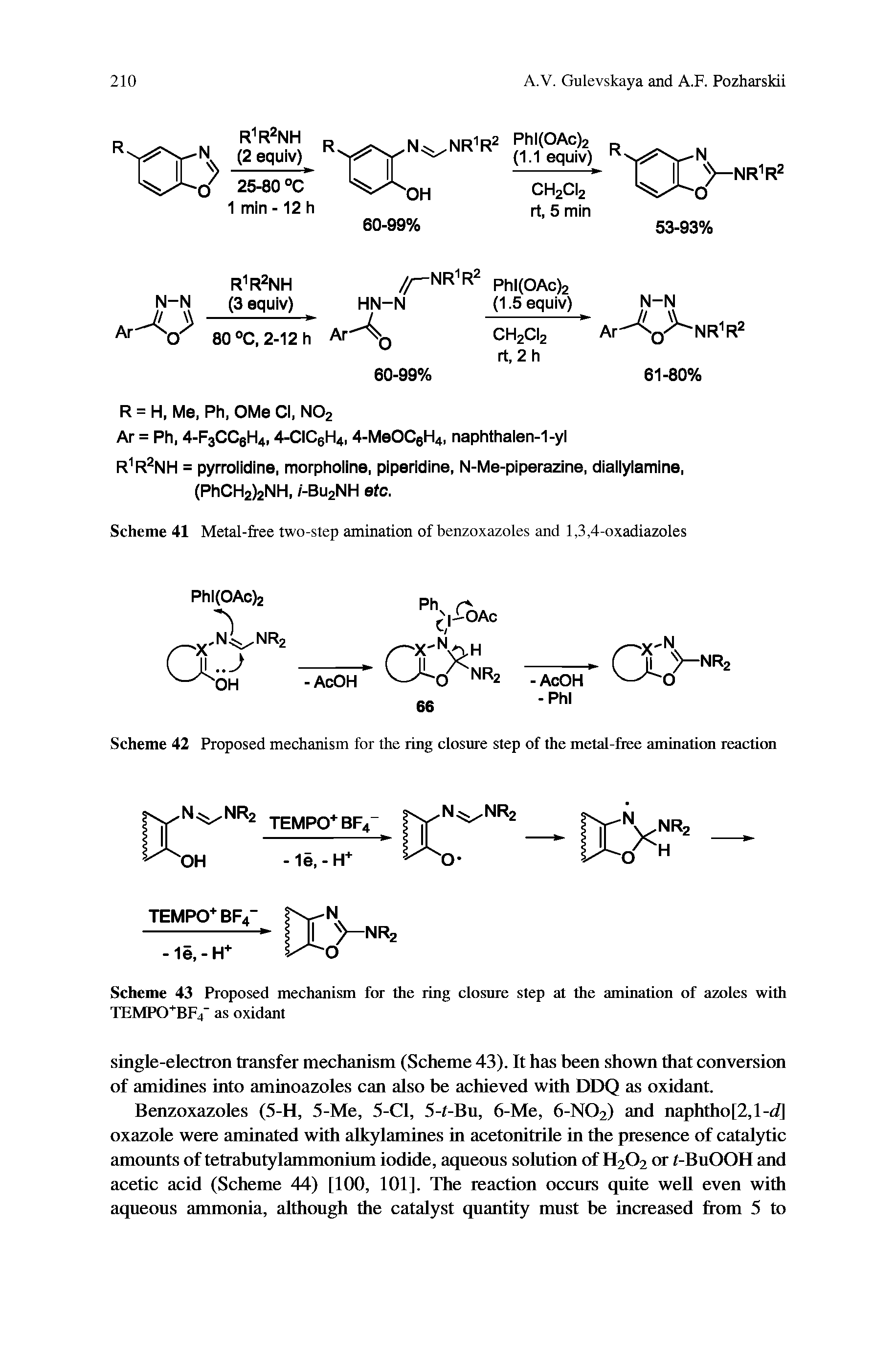 Scheme 41 Metal-free two-step amination of benzoxazoles and 1,3,4-oxadiazoles...