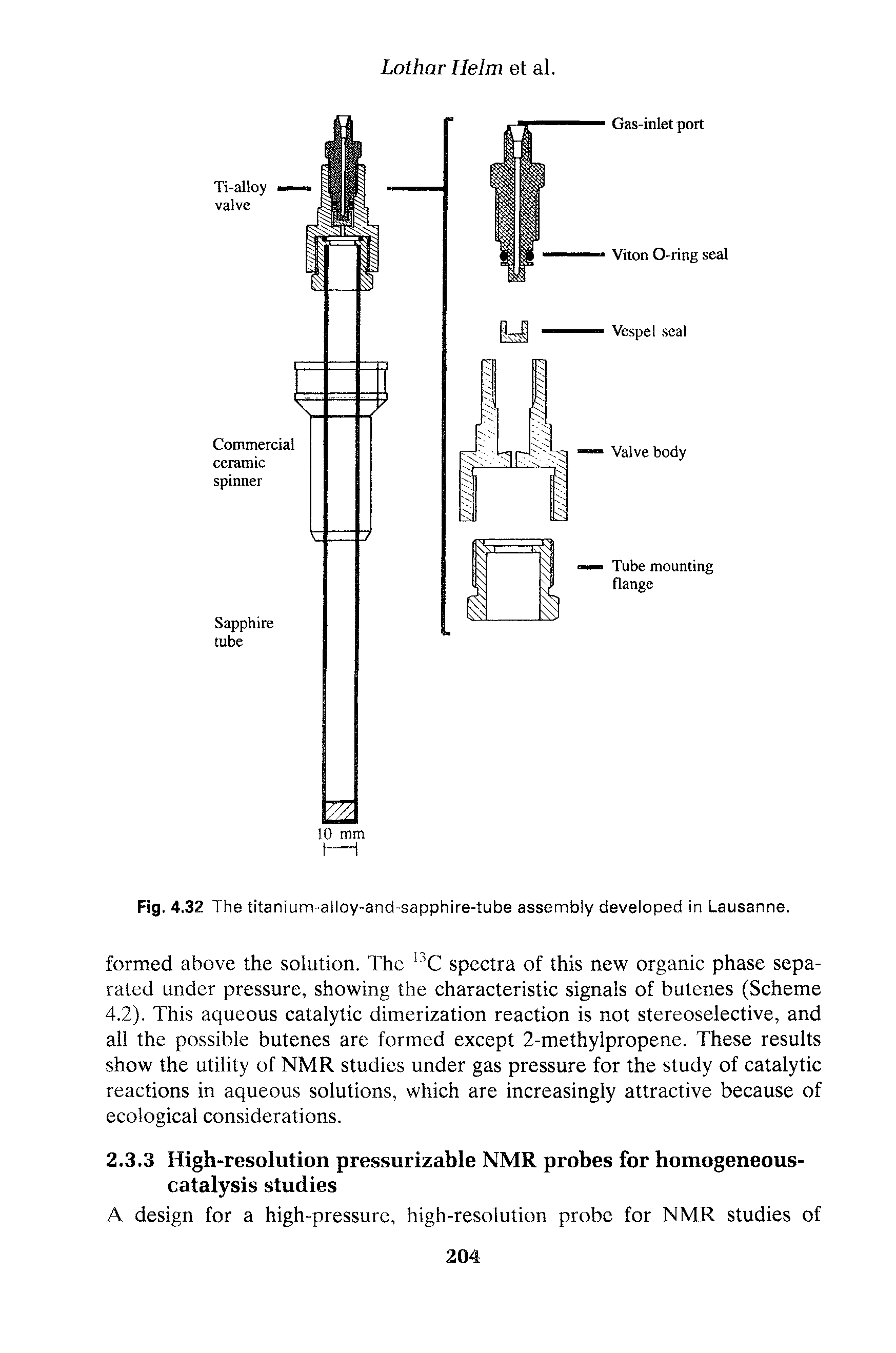 Fig. 4.32 The titanium-alloy-and-sapphire-tube assembly developed in Lausanne.