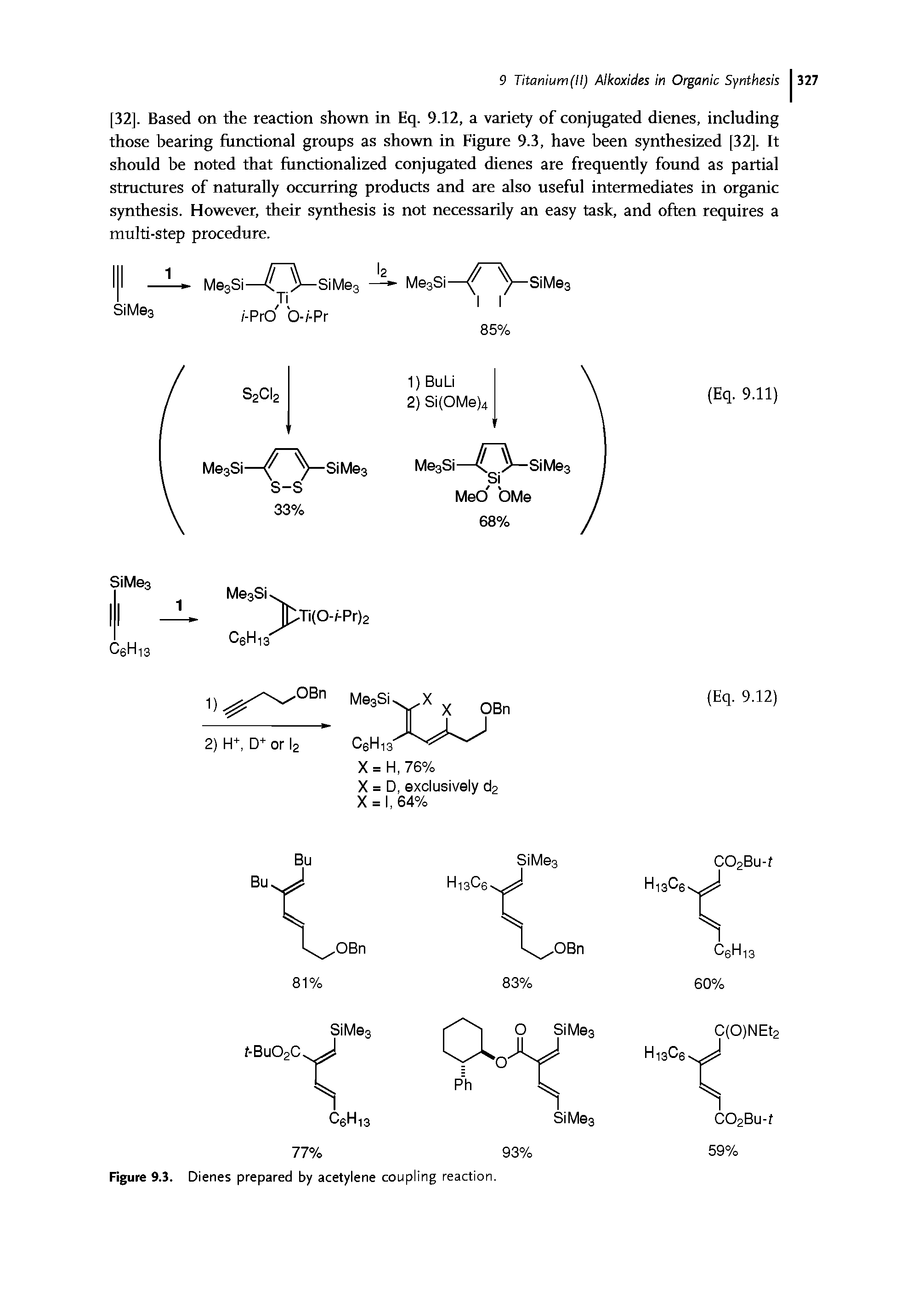 Figure 9.3. Dienes prepared by acetylene coupling reaction.