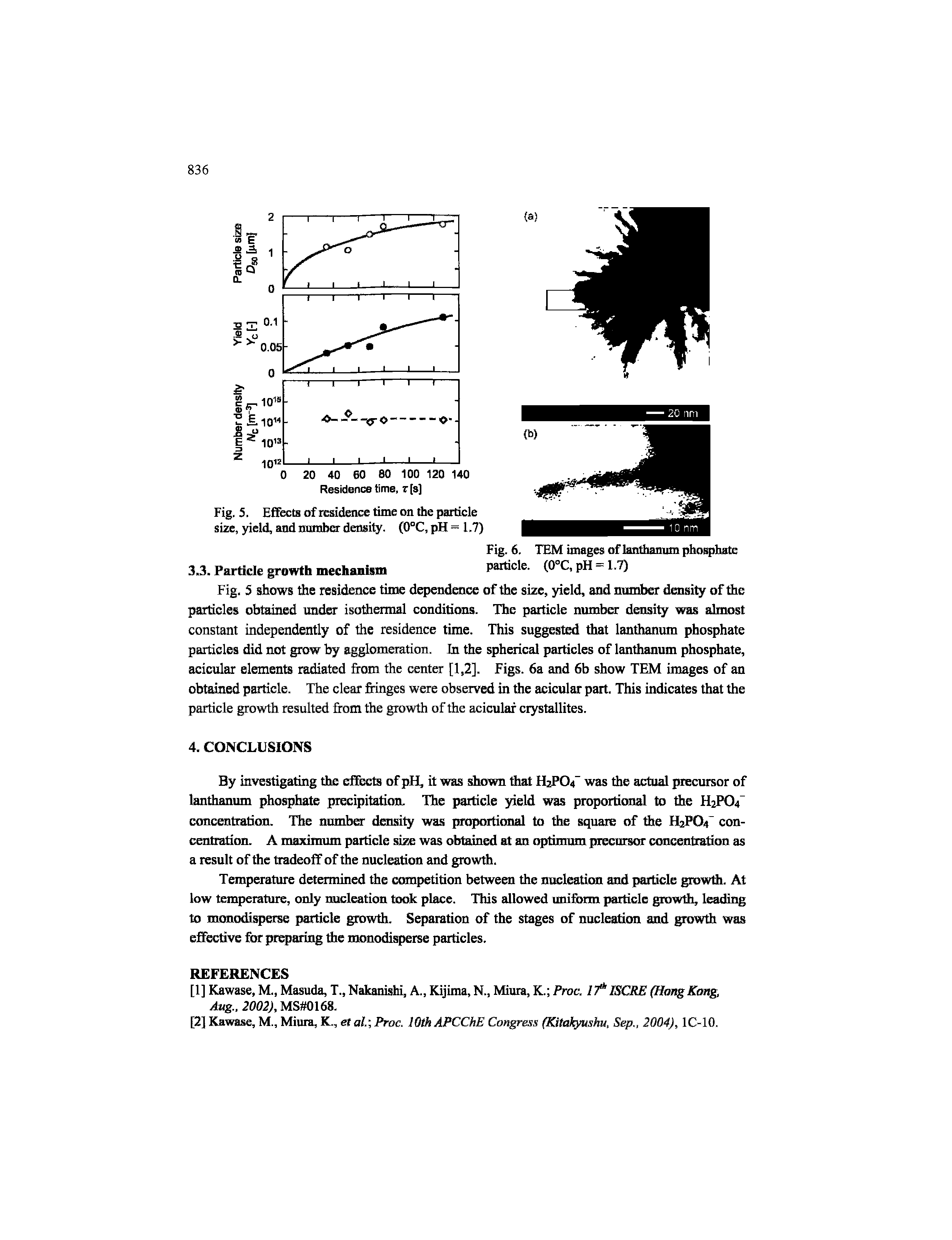 Fig. 6. TEM images of lanthanum phosphate 3.3. Particle growth mechanism particle. (0°C, pH = 1.7)...