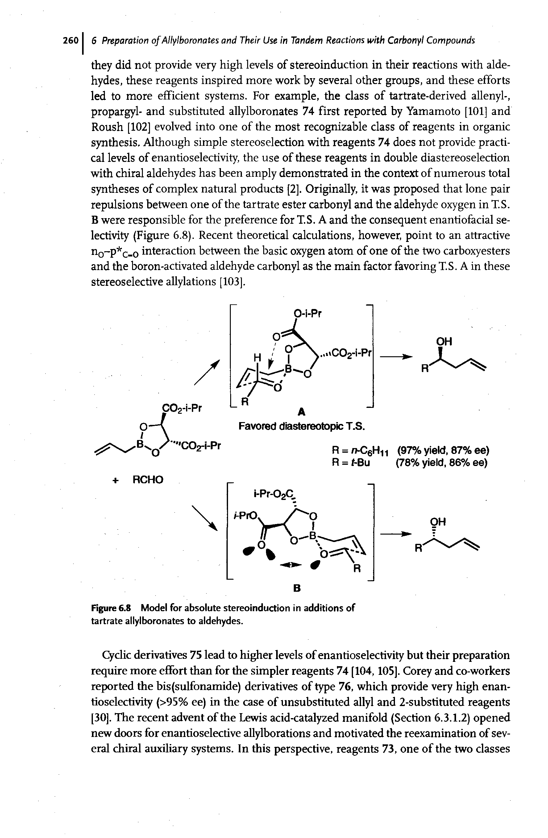 Figure 6Jt Model for absolute stereoinduction in additions of tartrate allylboronates to aldehydes.
